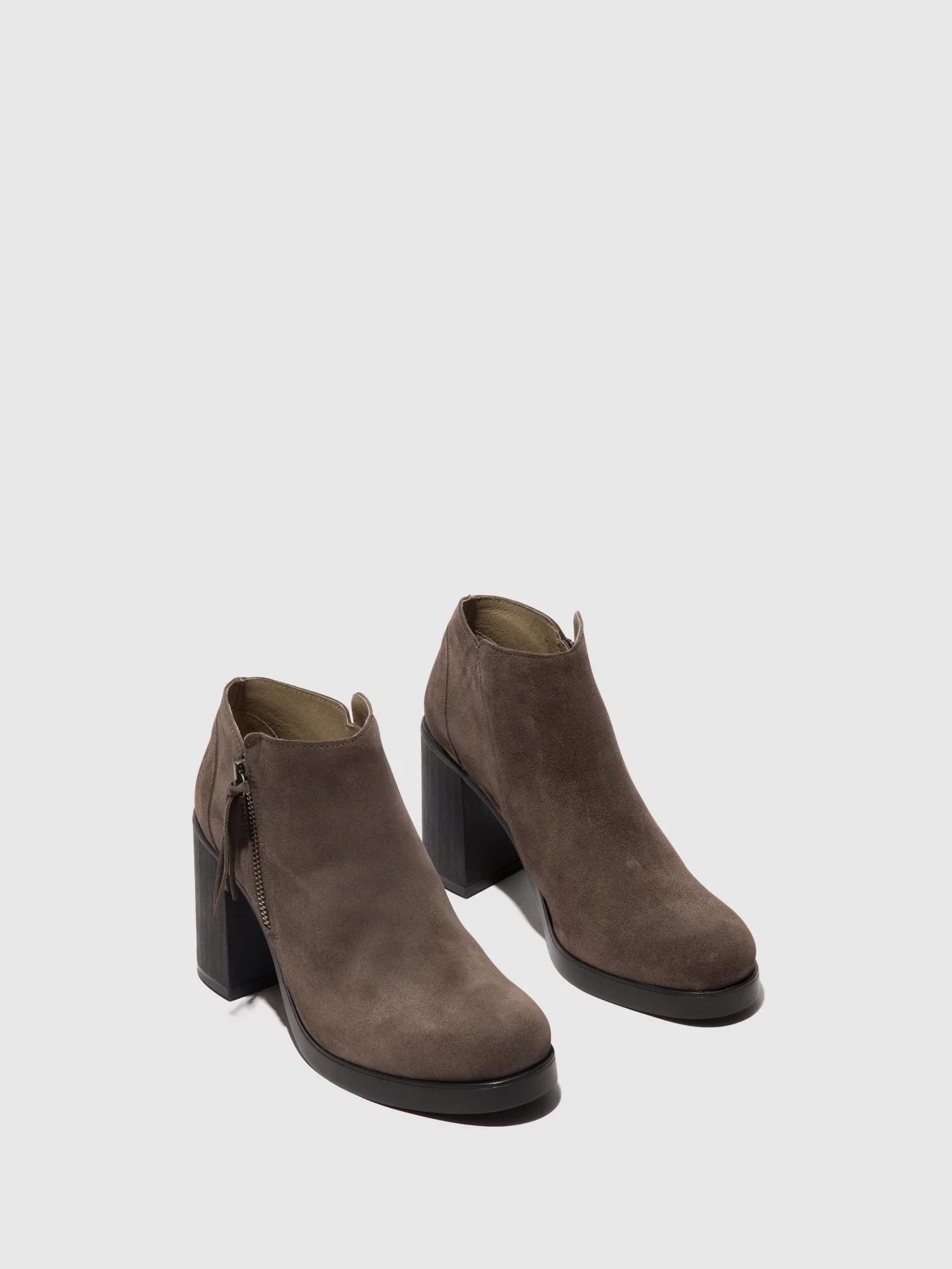 Zip Up Ankle Boots SHAR986FLY ANTHRACITE - Image 2
