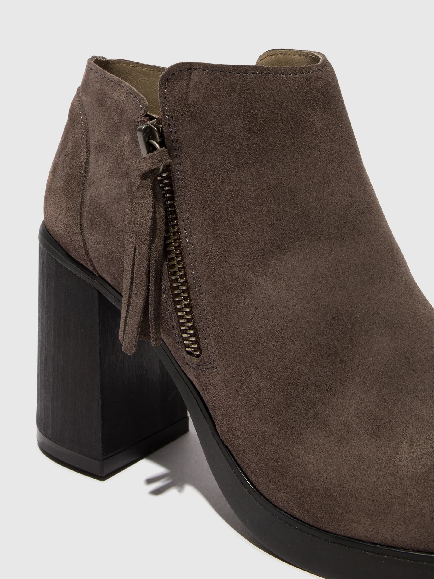 Zip Up Ankle Boots SHAR986FLY ANTHRACITE - Image 4