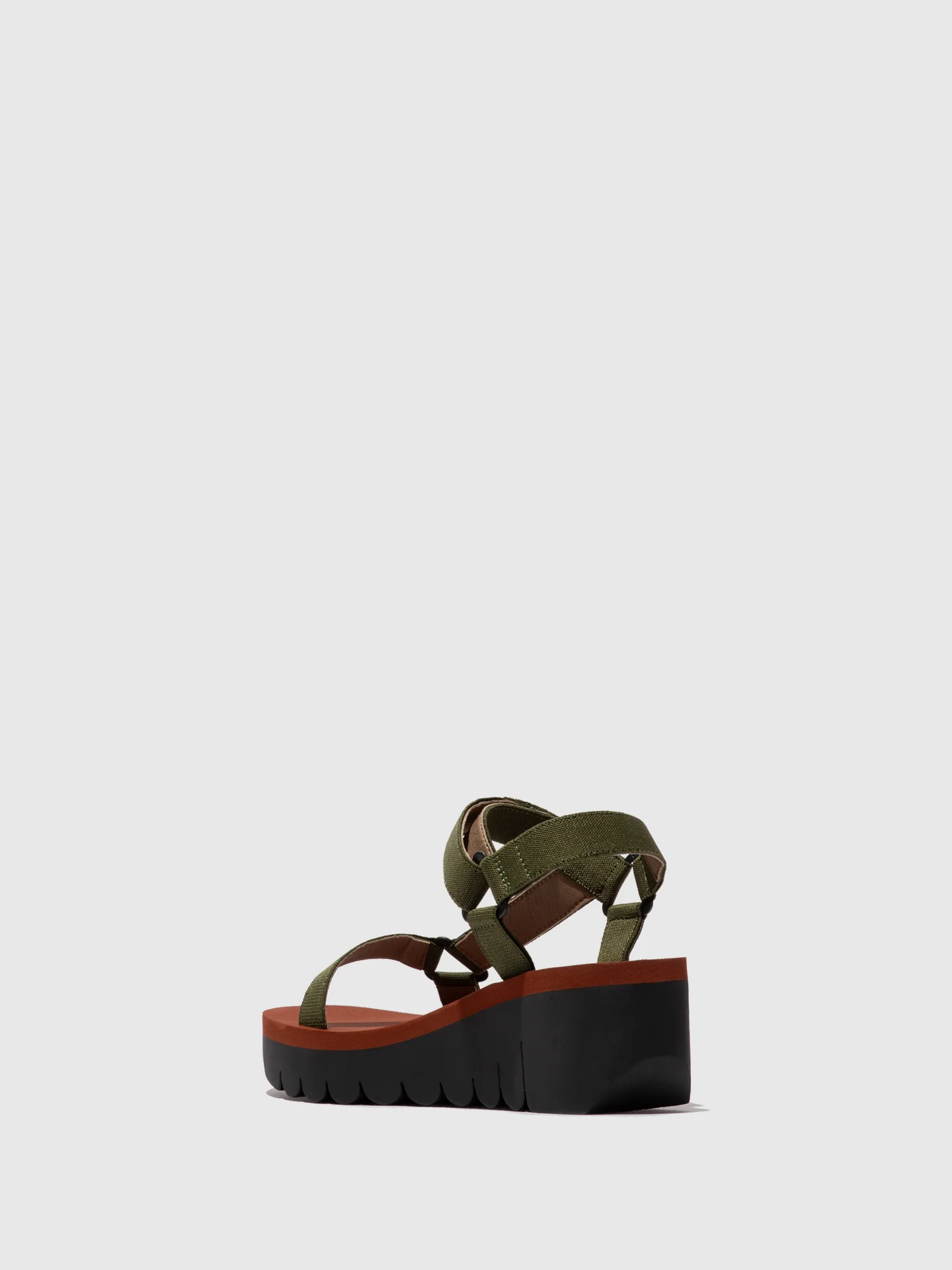 Velcro Sandals YEFA726FLY ARMY GREEN/ARMY GREEN/BRICK - Image 3