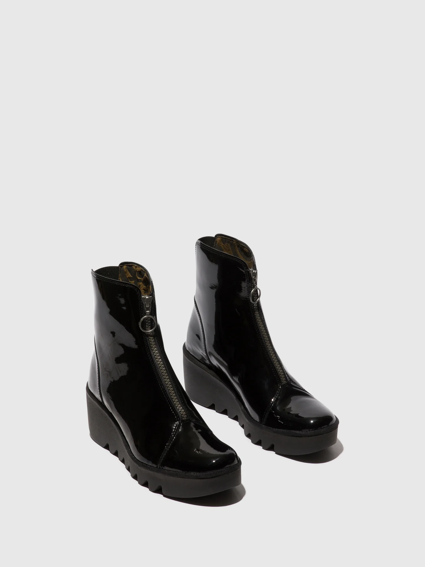 Zip Up Ankle Boots BOCE457FLY ATLANTIS BLACK - Image 2