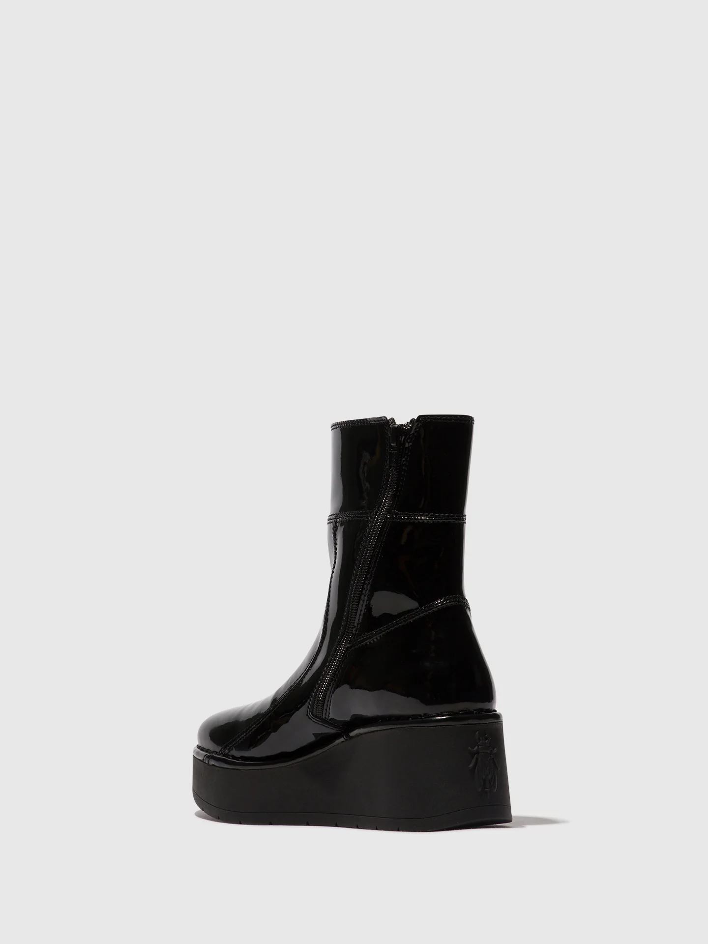 Zip Up Ankle Boots HANN248FLY ATLANTIS BLACK - Image 3