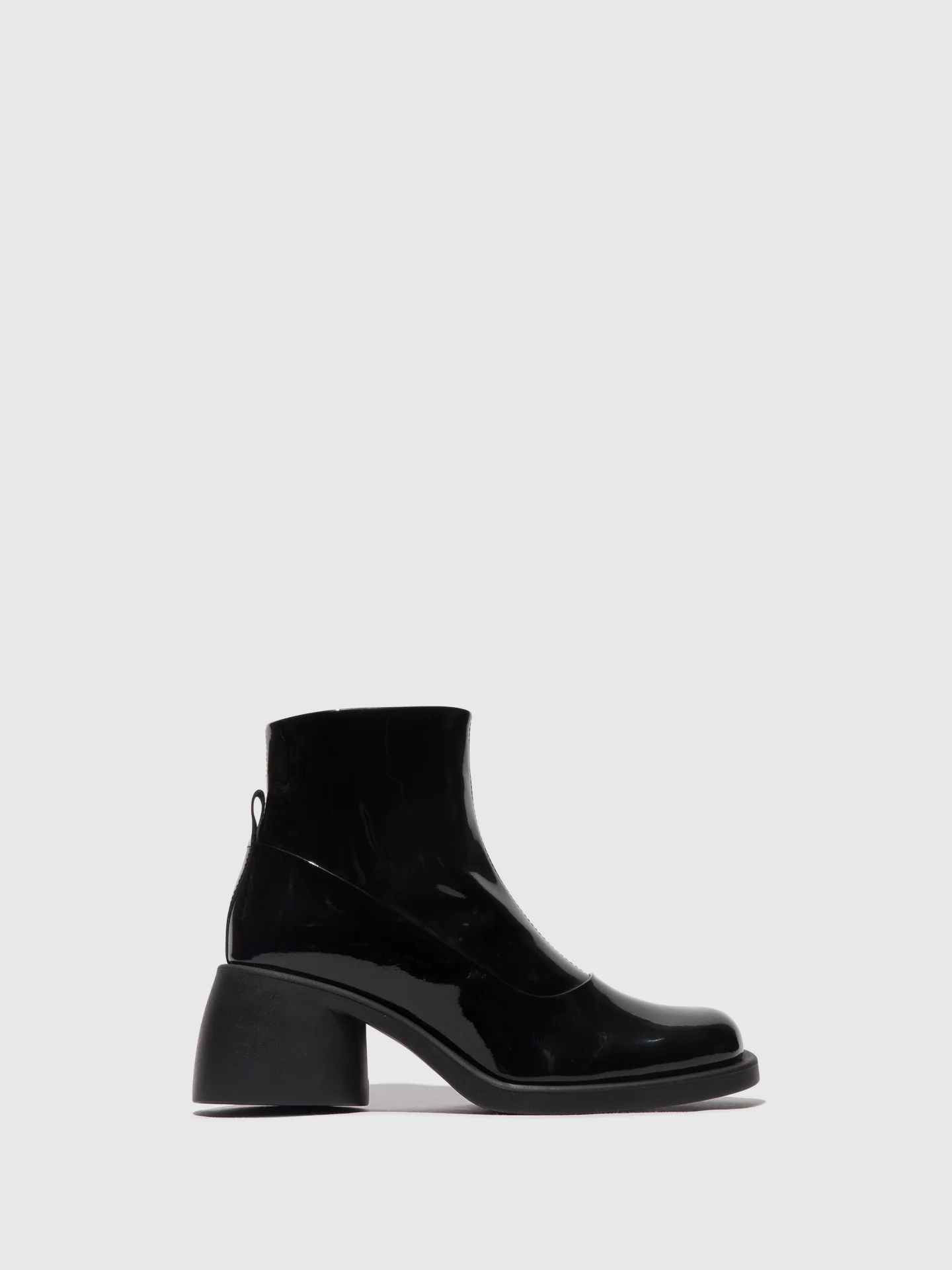 Zip Up Ankle Boots HINT003FLY ATLANTIS BLACK