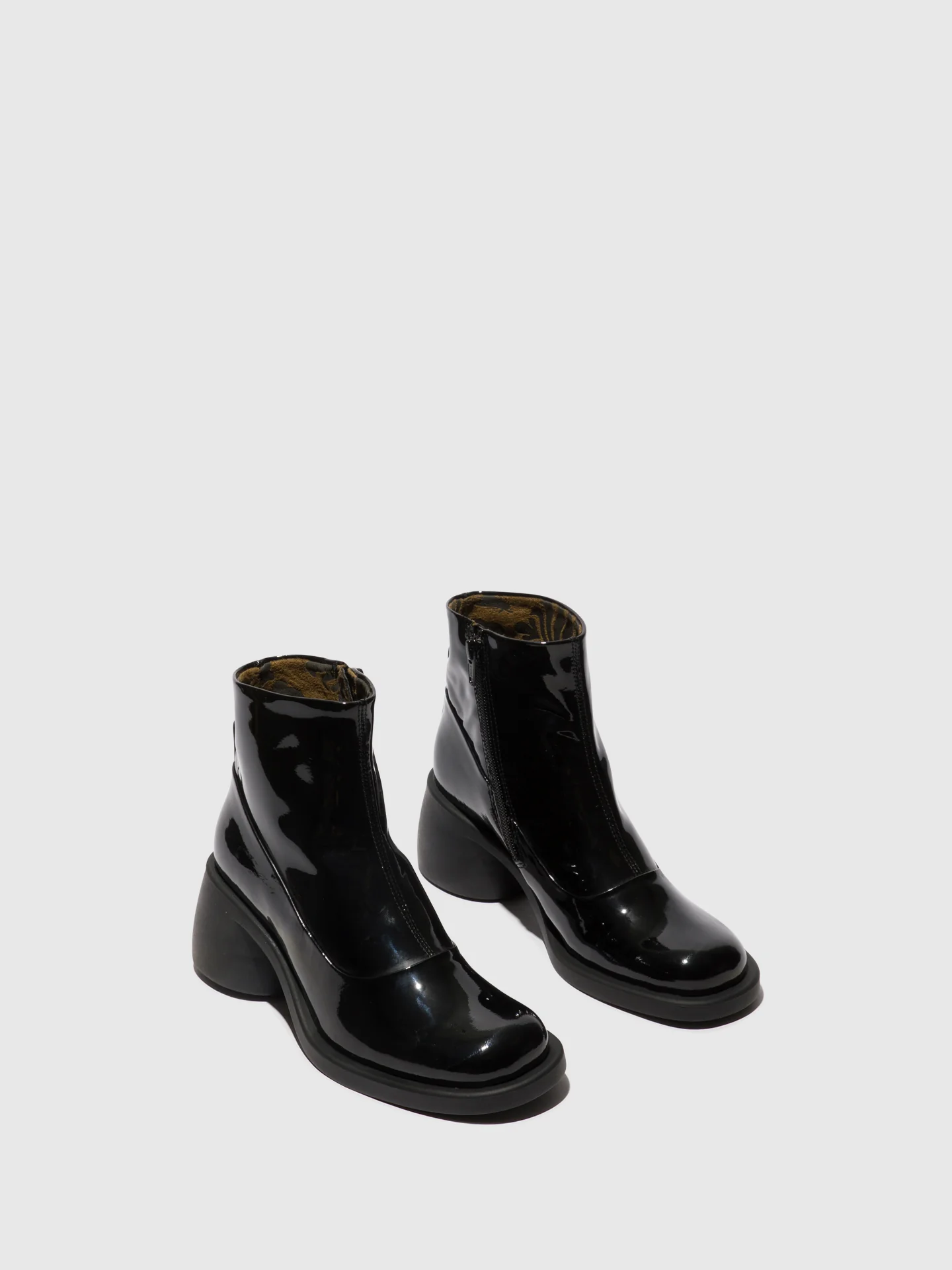 Zip Up Ankle Boots HINT003FLY ATLANTIS BLACK - Image 2