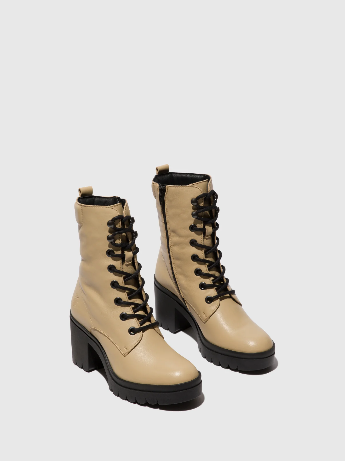 Lace-up Ankle Boots TIEL642FLY BEIGE - Image 2