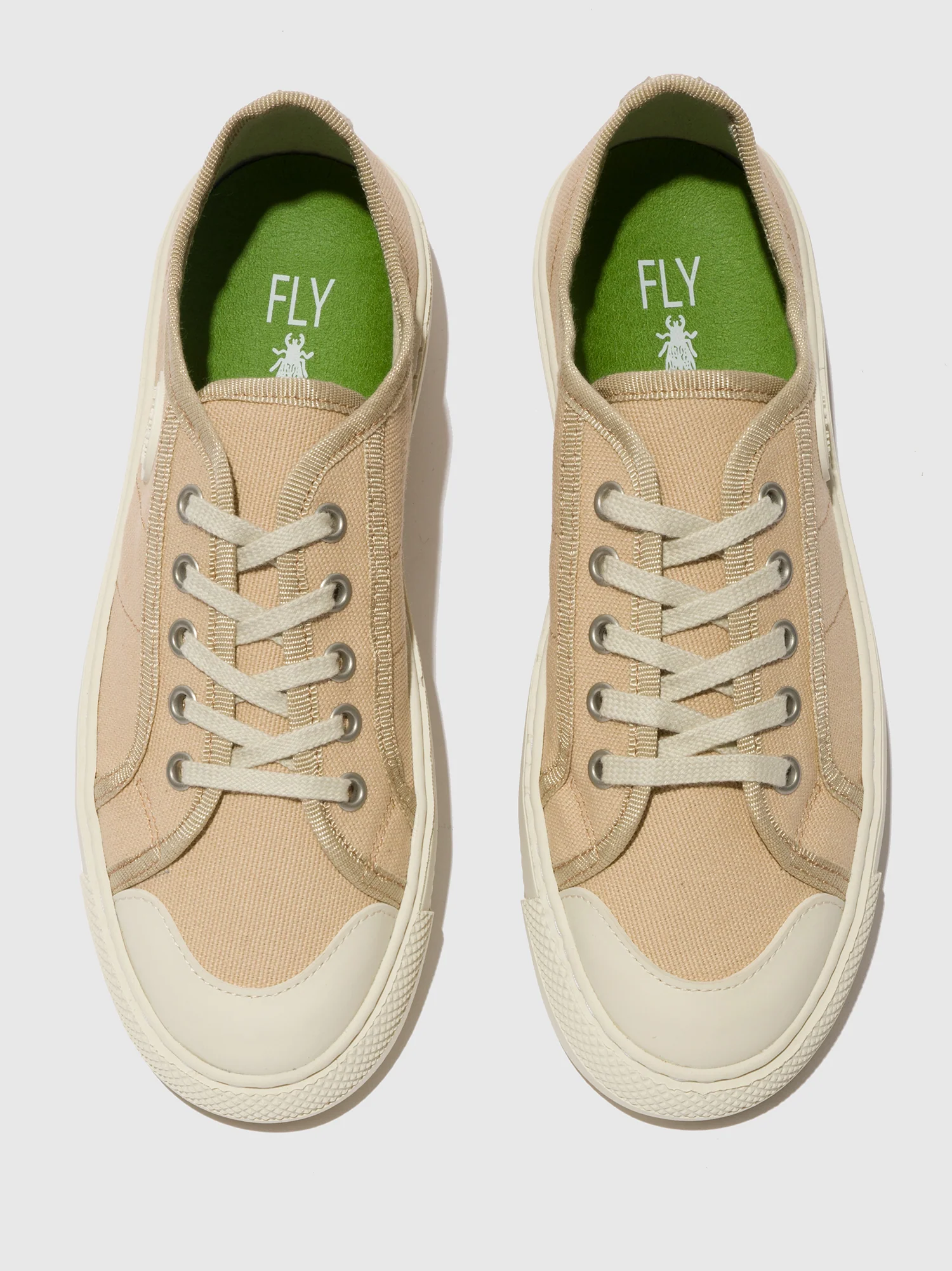 Lace-up Trainers TERE557FLY BEIGE - Image 4