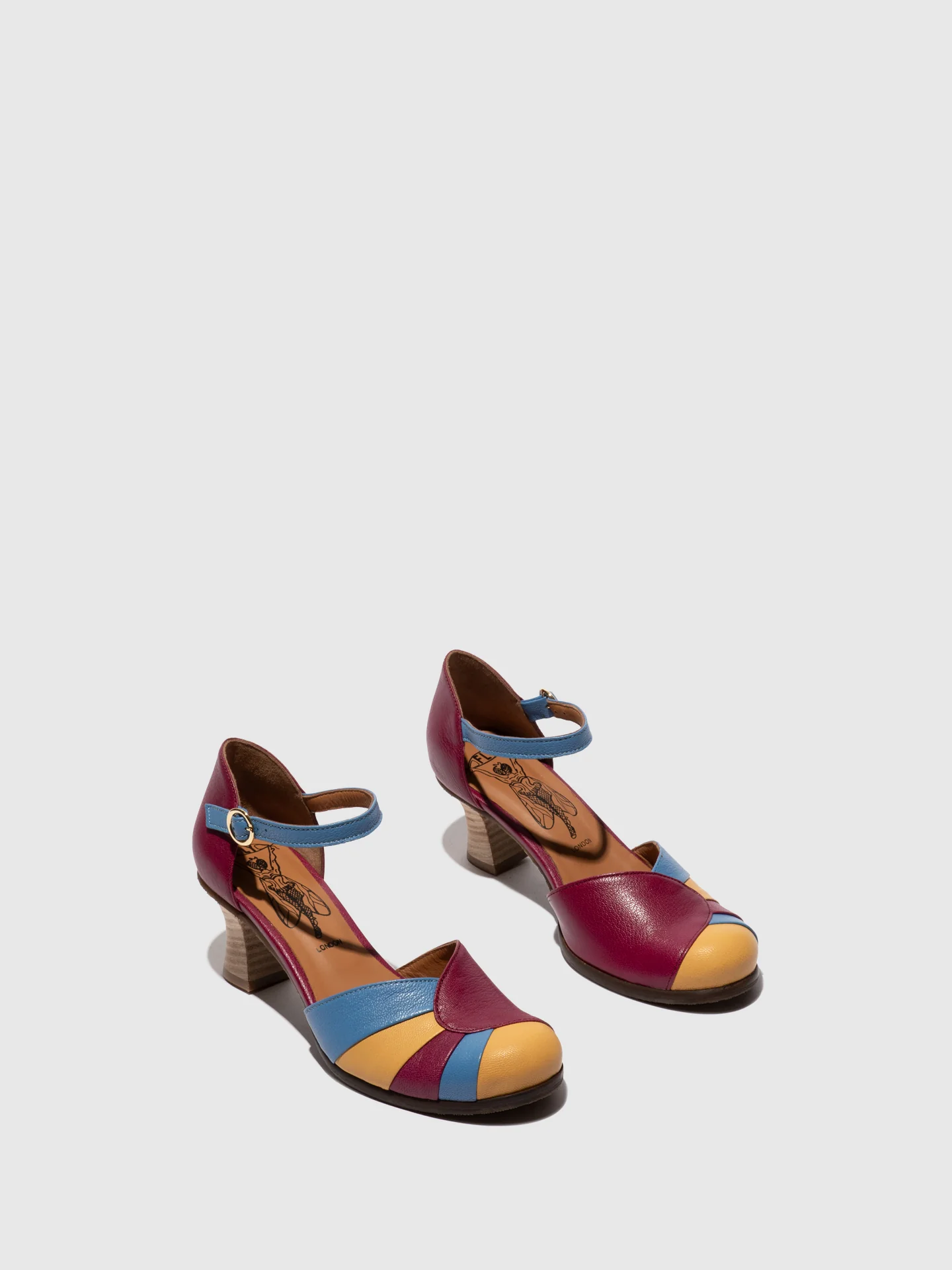 Heel Shoes BESH087FLY BERRY/BLUE/BUMBLEBEE - Image 2