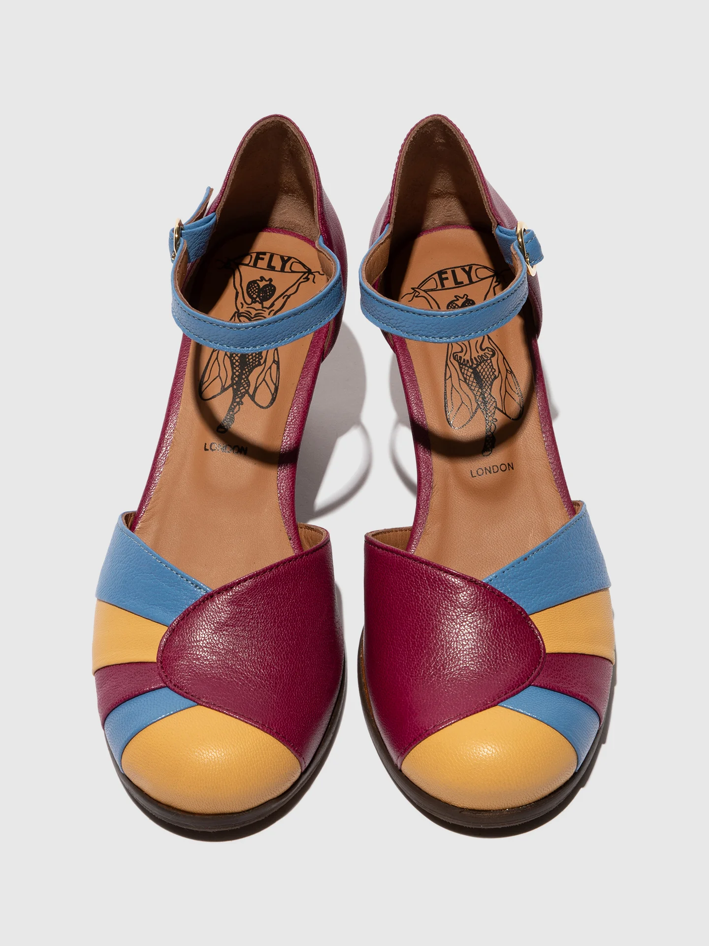 Heel Shoes BESH087FLY BERRY/BLUE/BUMBLEBEE - Image 4