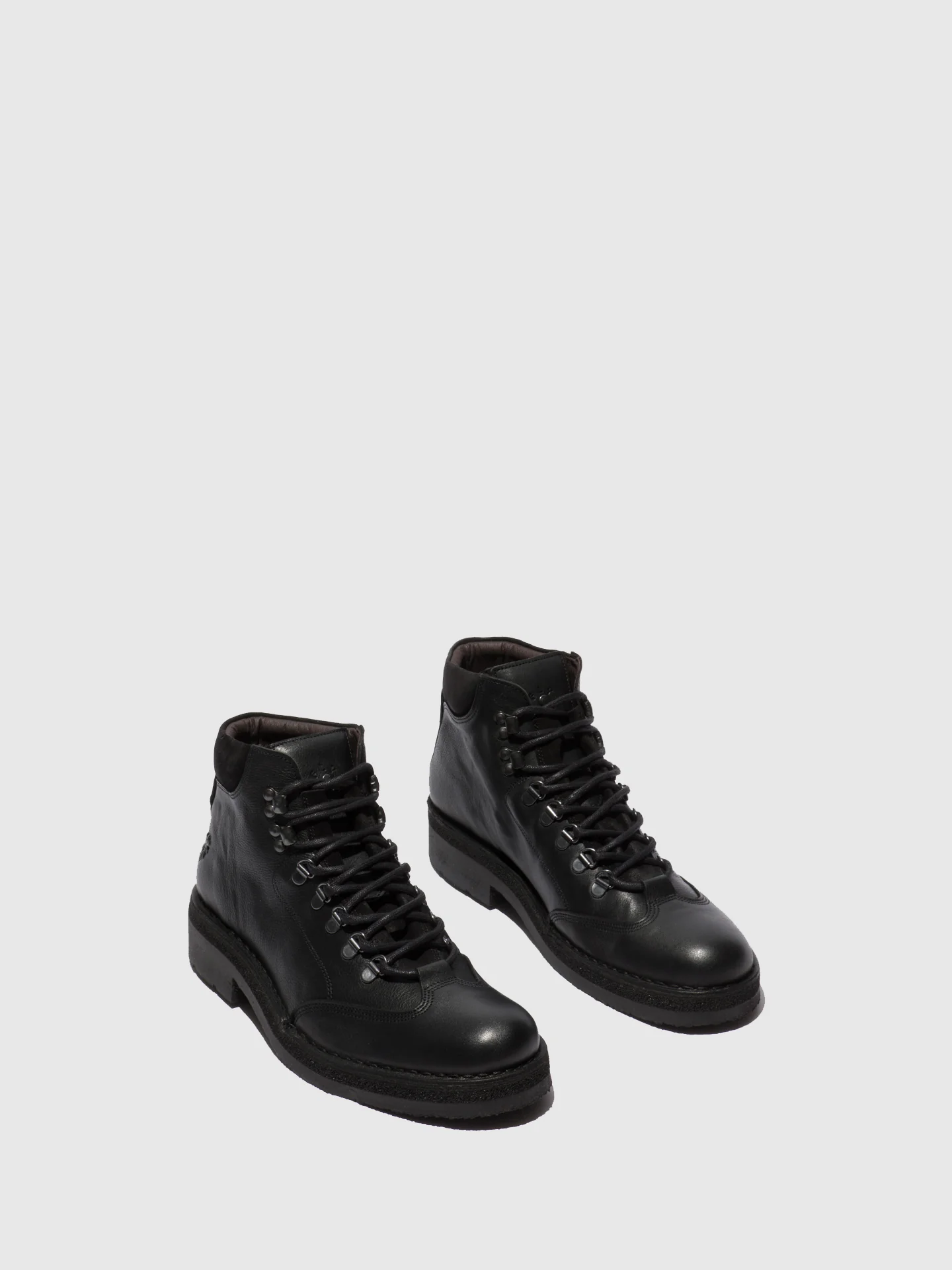 Lace-up Ankle Boots REUS075FLY BIO/OILSUEDE (VEGETAL) BLACK - Image 2