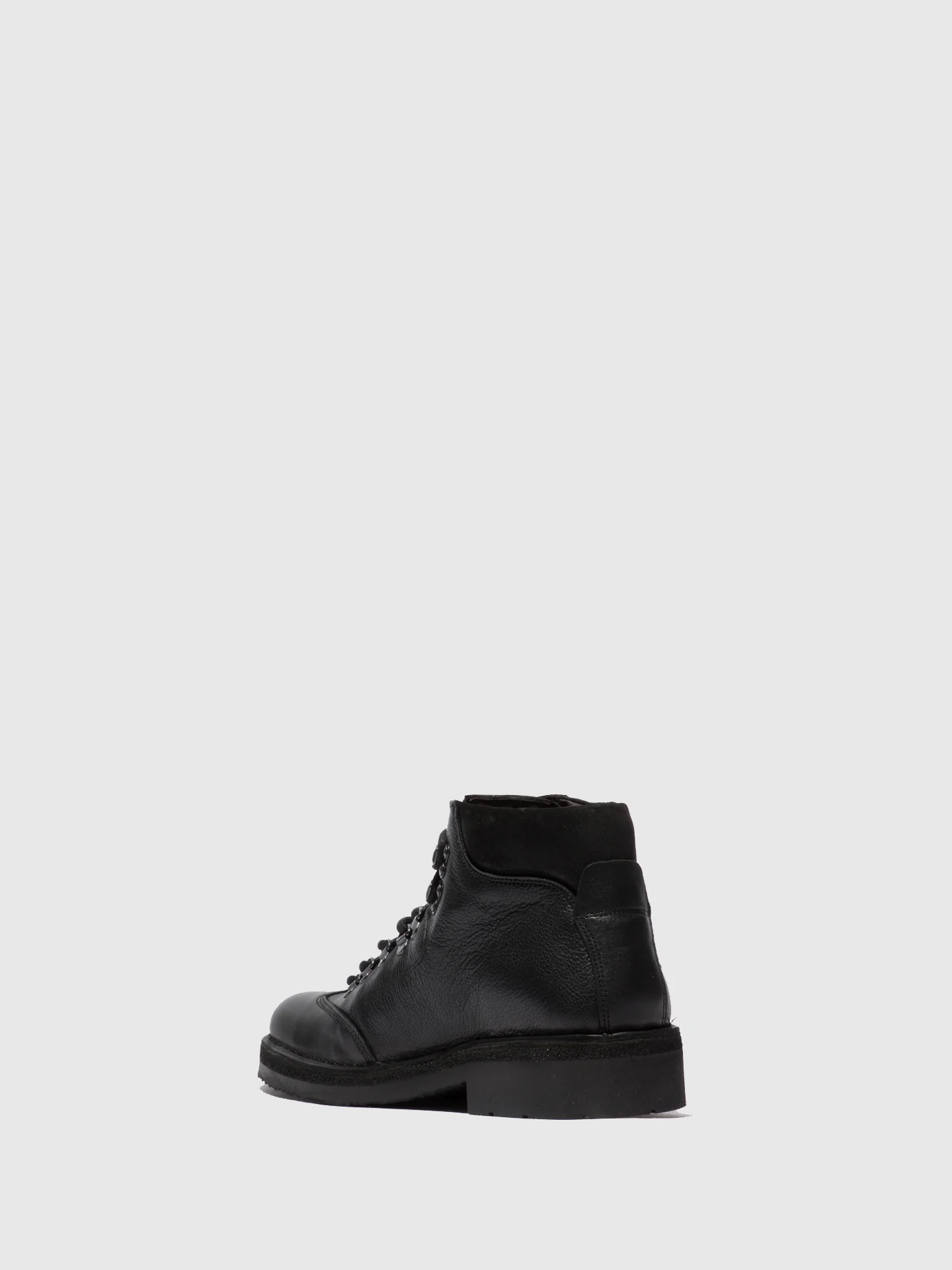Lace-up Ankle Boots REUS075FLY BIO/OILSUEDE (VEGETAL) BLACK - Image 3