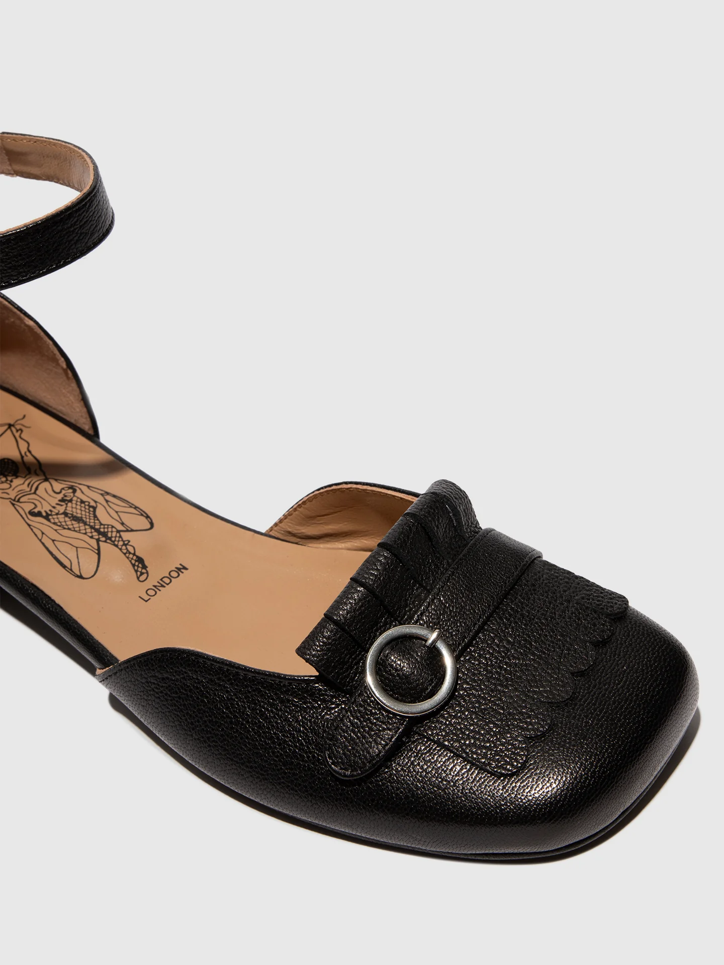 Ankle Strap Sandals CLAI269FLY BLACK - Image 4
