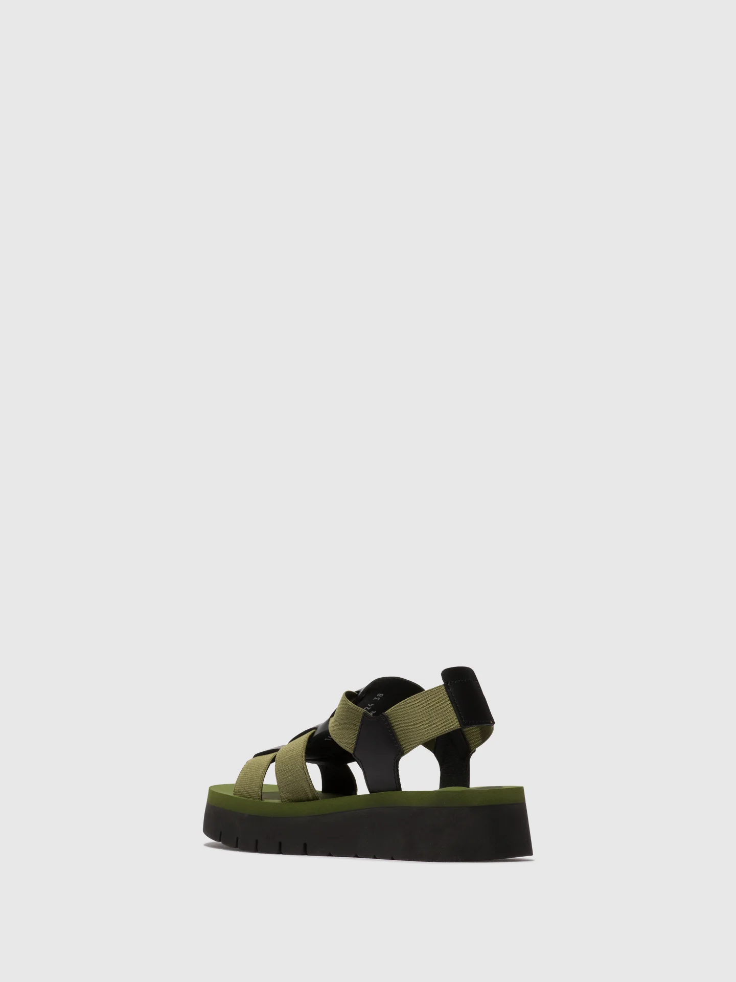 Sling-Back Sandals SAMB245FLY BLACK/ARMY GREEN/ARMY GREEN - Image 3