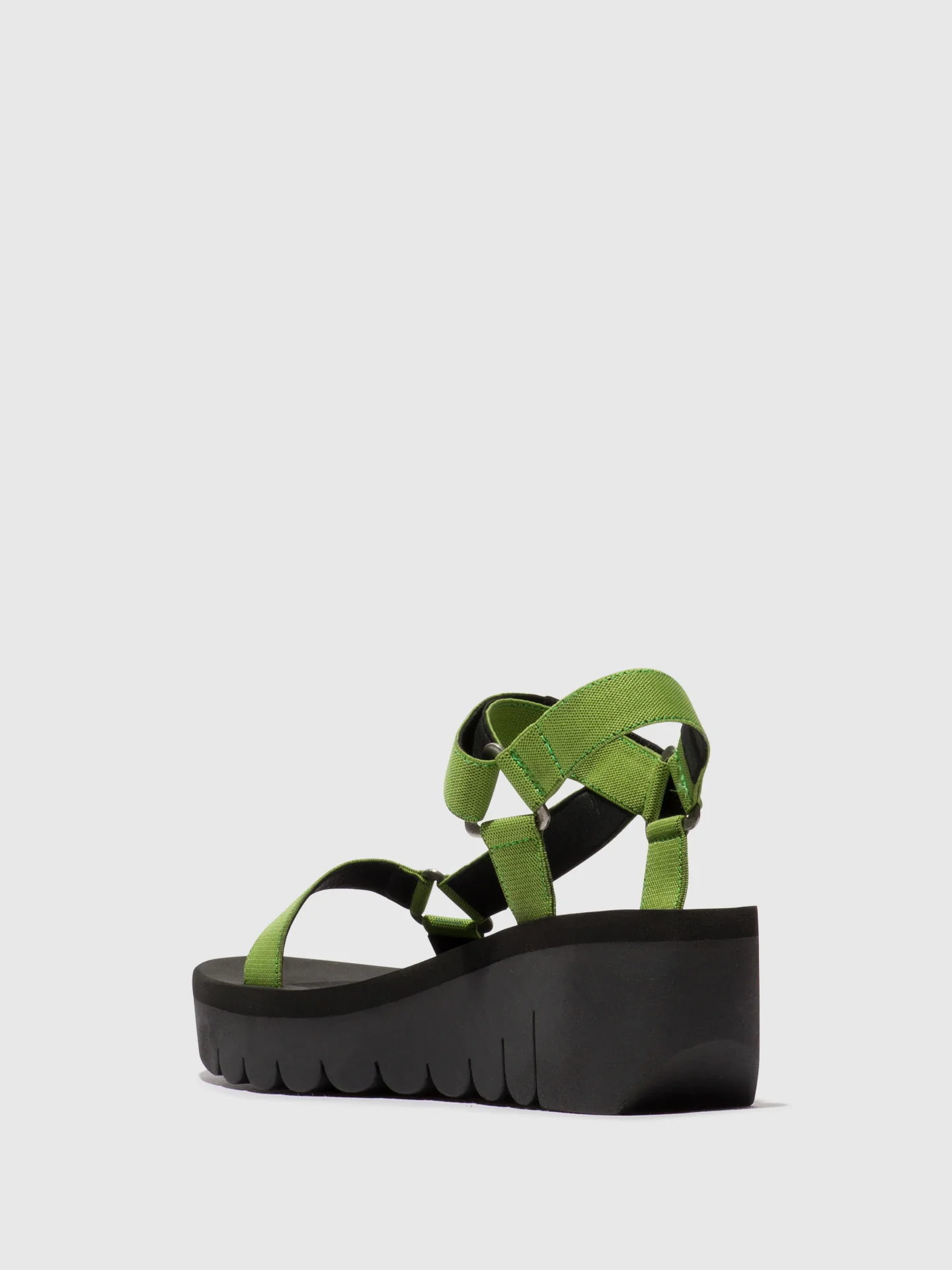 Velcro Sandals YEFA726FLY BLACK/AVOCADO (BLACK - Image 3