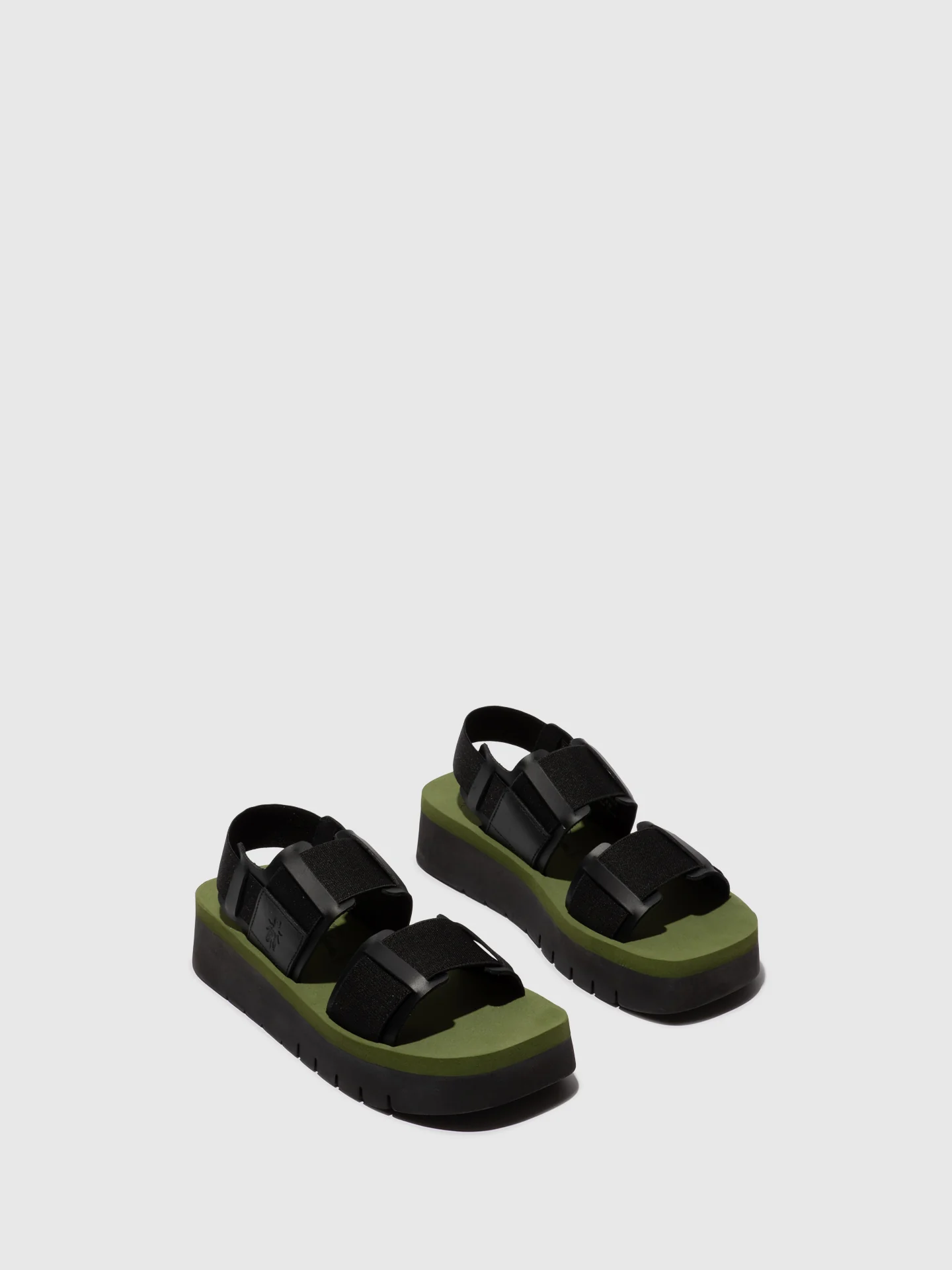Sling-Back Sandals SORU277FLY BLACK/BLACK/ARMY GREEN - Image 2