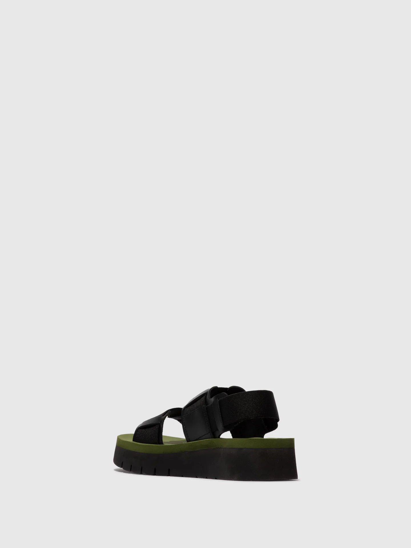 Sling-Back Sandals SORU277FLY BLACK/BLACK/ARMY GREEN - Image 3