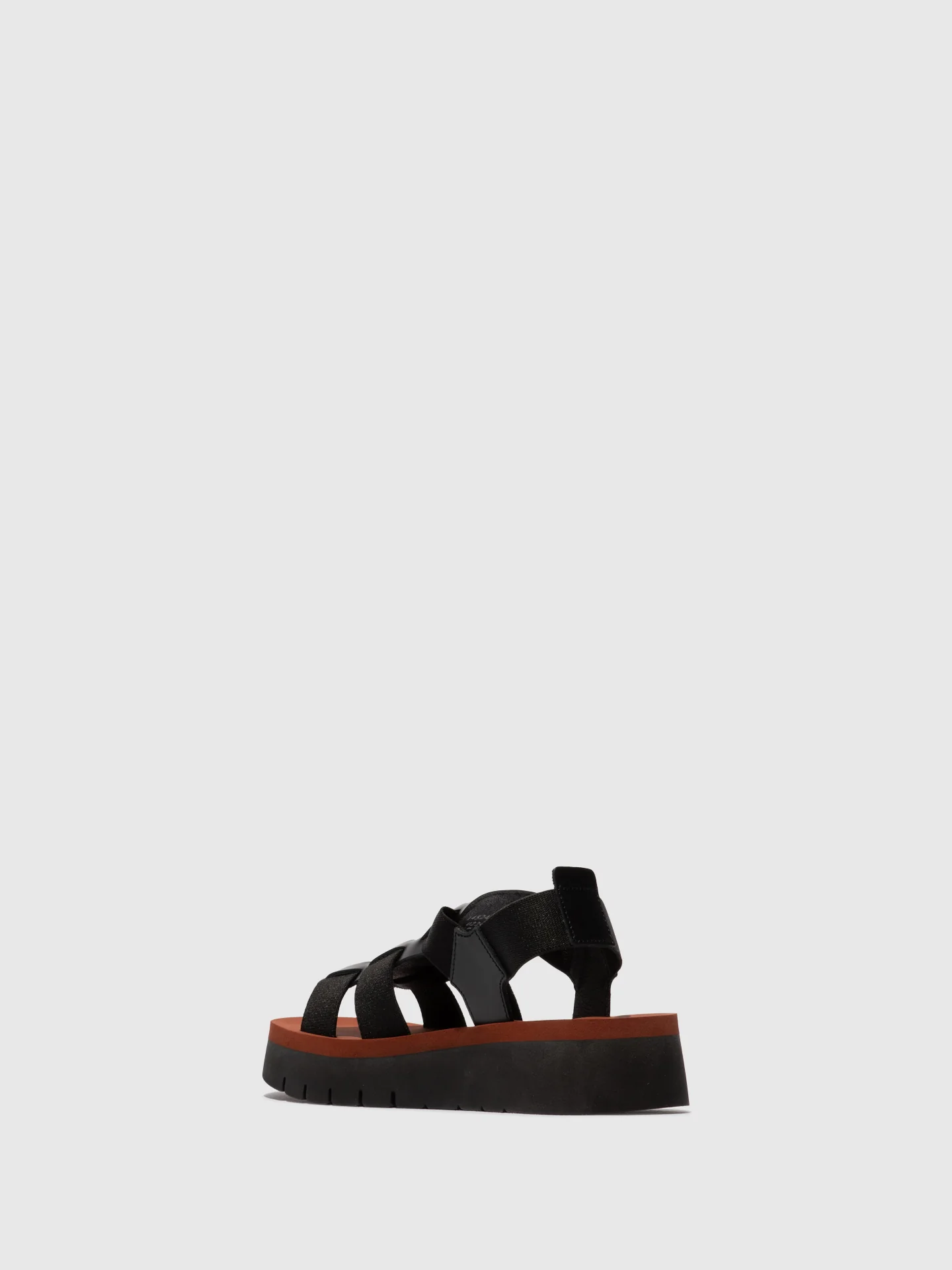 Sling-Back Sandals SAMB245FLY BLACK/BLACK/BRICK - Image 3