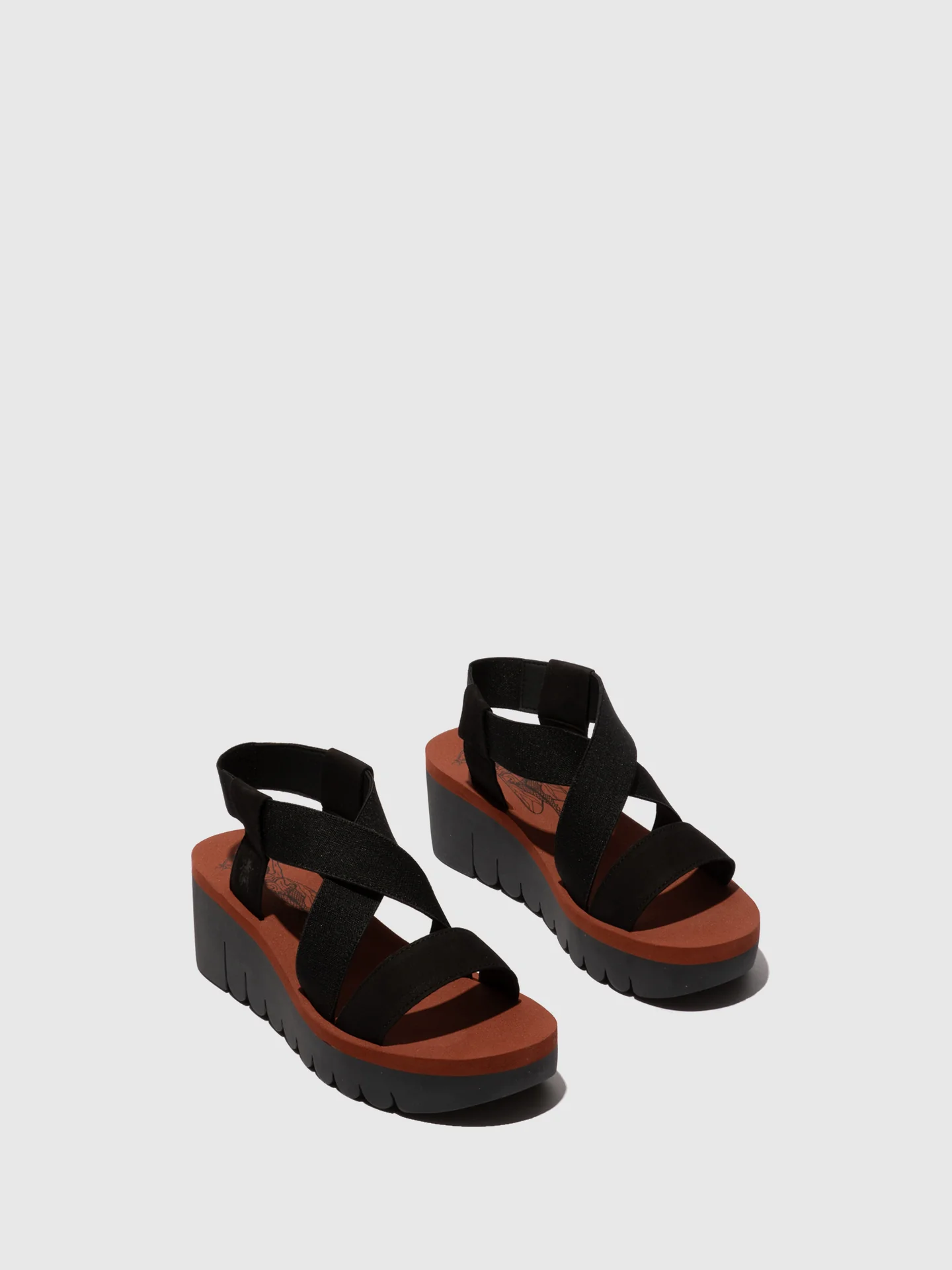 Sling-Back Sandals YABI922FLY BLACK/BLACK/BRICK - Image 2