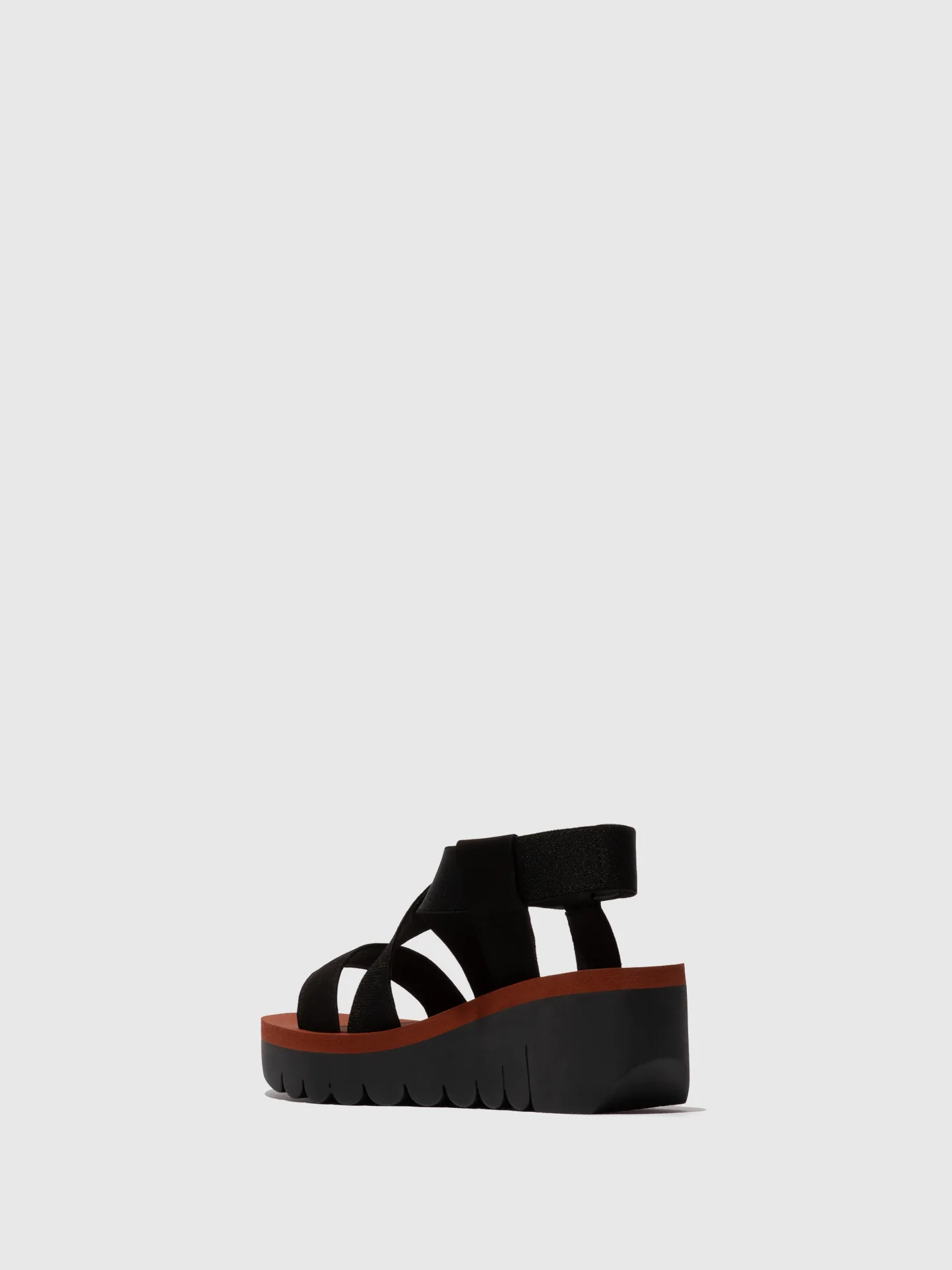 Sling-Back Sandals YABI922FLY BLACK/BLACK/BRICK - Image 3