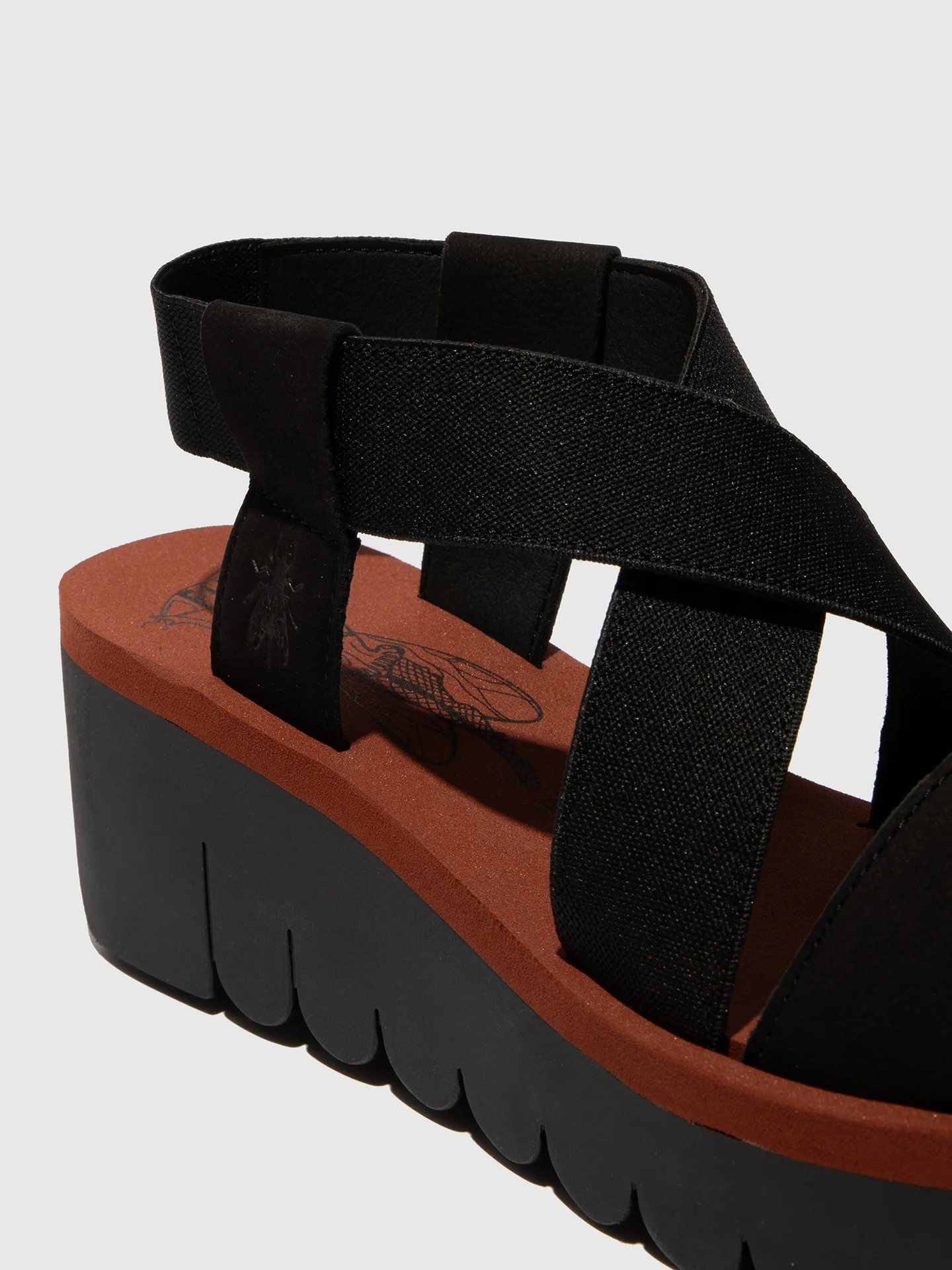 Sling-Back Sandals YABI922FLY BLACK/BLACK/BRICK - Image 4