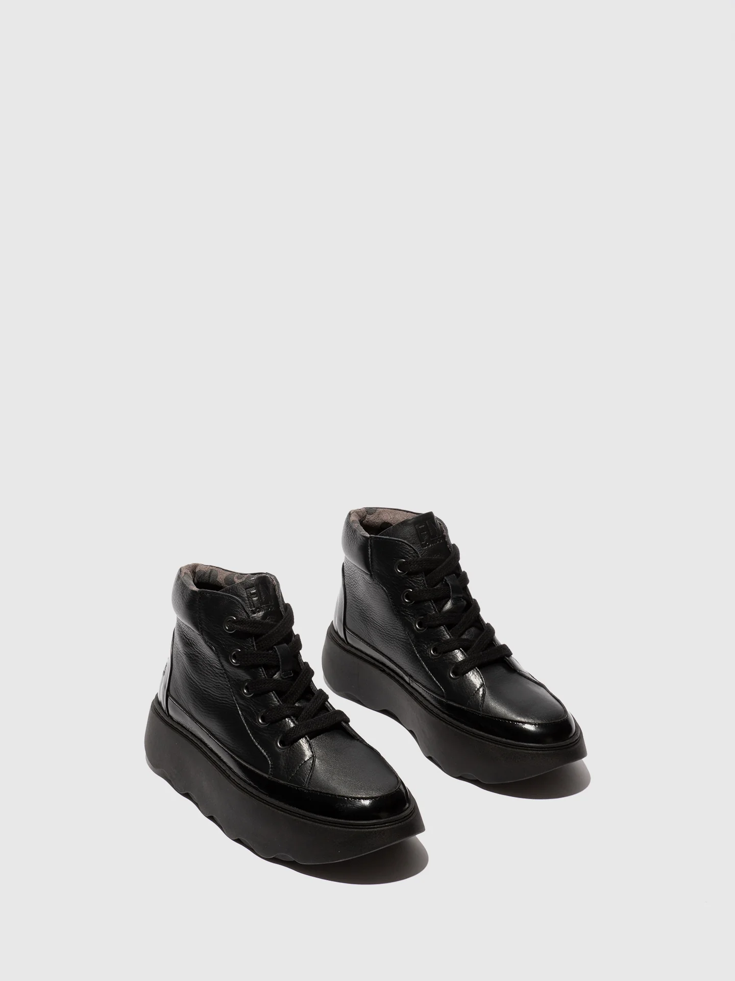 Lace-up Ankle Boots FECH726FLY BLACK/BLACK - Image 2