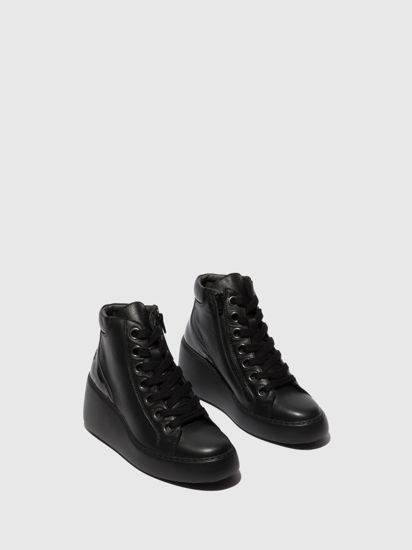 Lace-up Ankle Boots DICE468FLY BLACK (BLACK SOLE) - Image 2