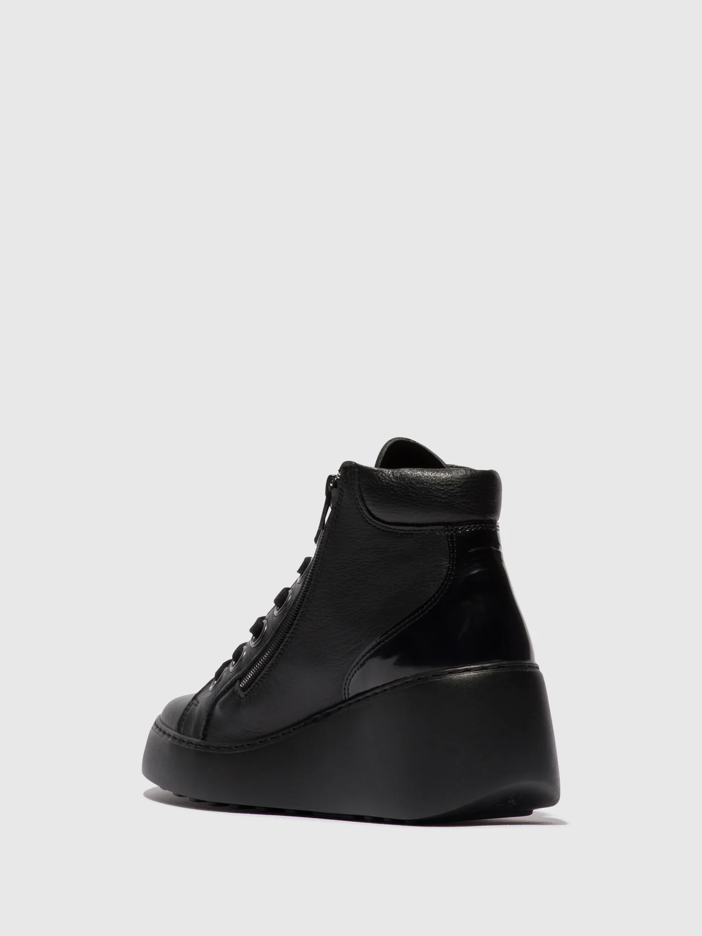 Lace-up Ankle Boots DICE468FLY BLACK (BLACK SOLE) - Image 3