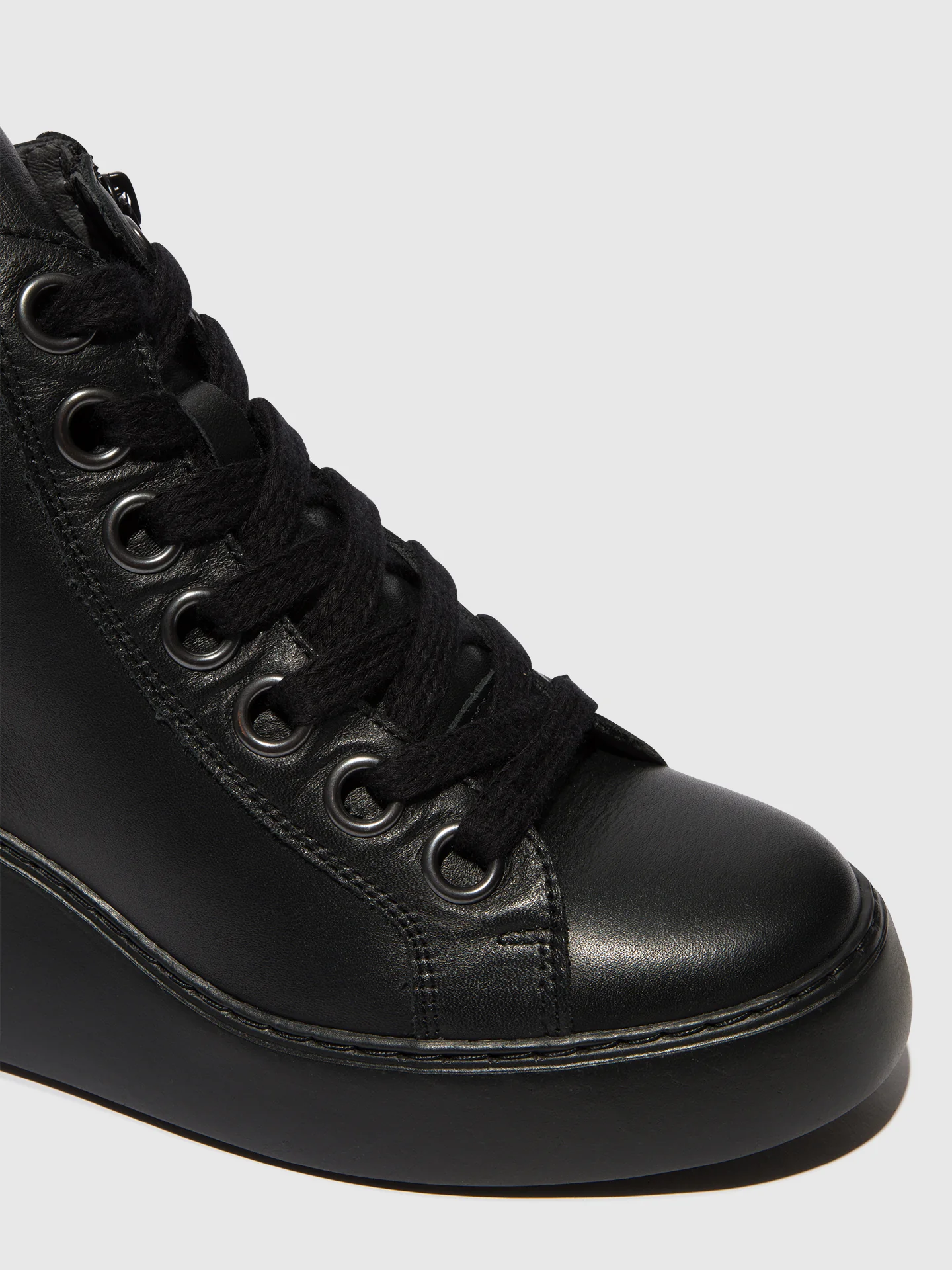 Lace-up Ankle Boots DICE468FLY BLACK (BLACK SOLE) - Image 4