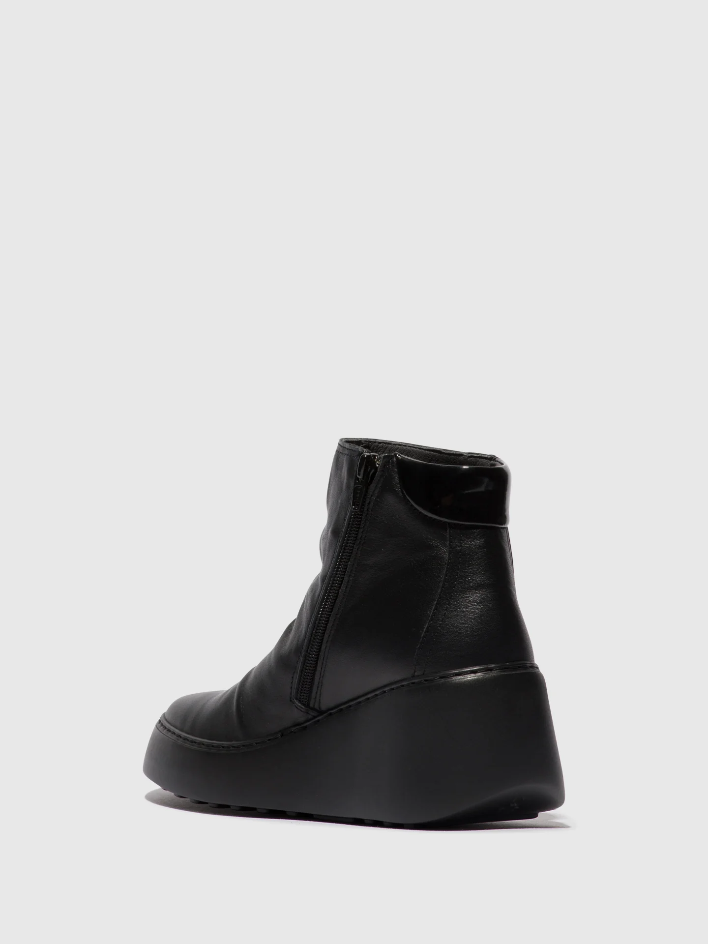 Zip Up Ankle Boots DABE461FLY BLACK (BLACK SOLE) - Image 3