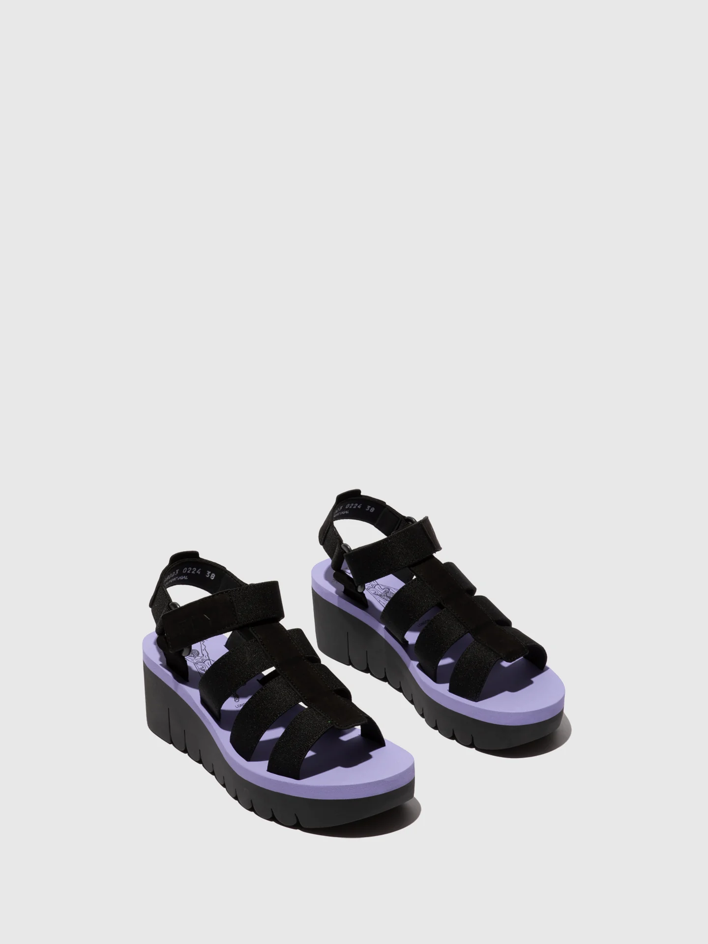 Strappy Sandals YOJI198FLY BLACK/BLACK/VIOLET - Image 2