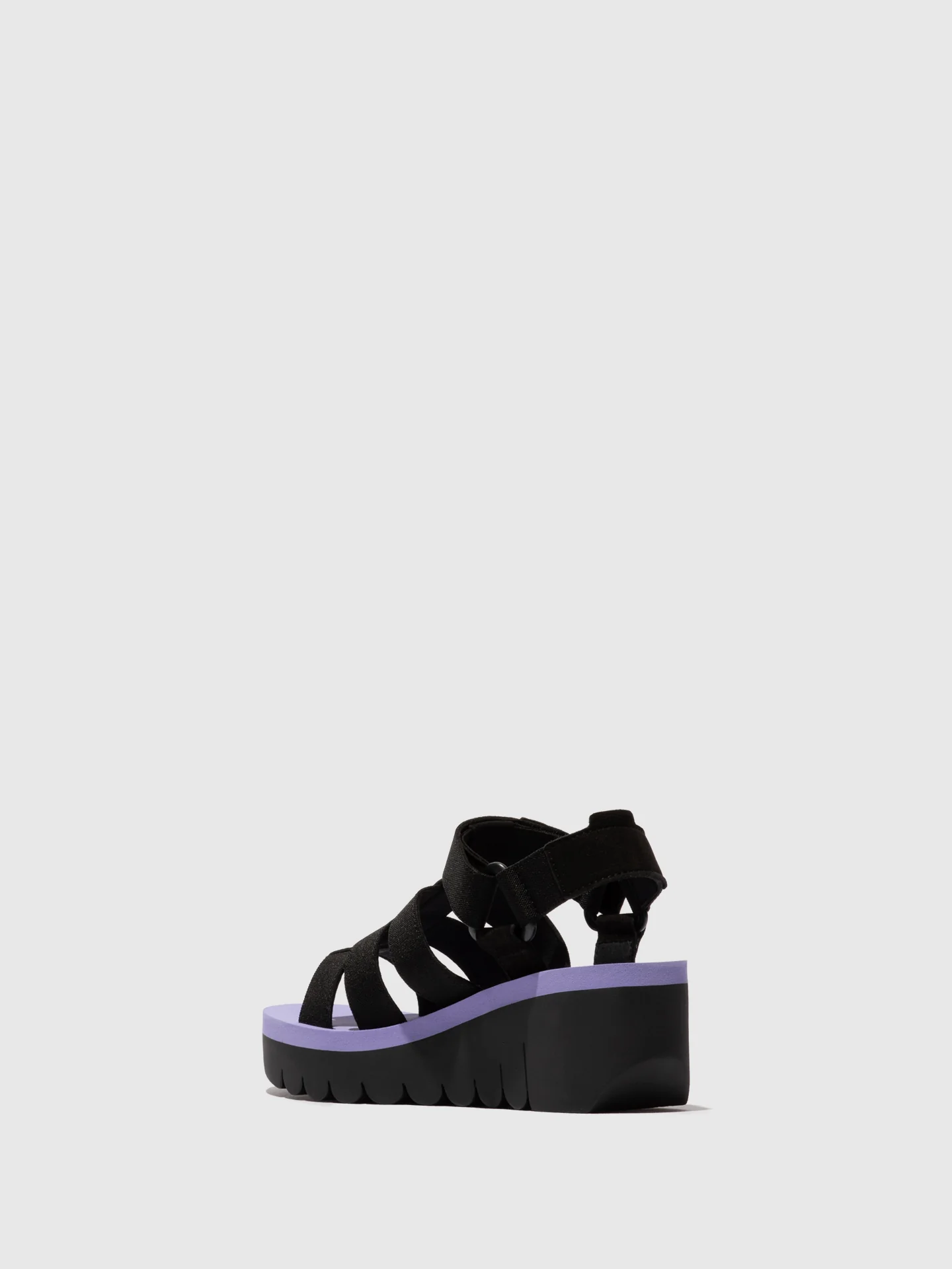 Strappy Sandals YOJI198FLY BLACK/BLACK/VIOLET - Image 3