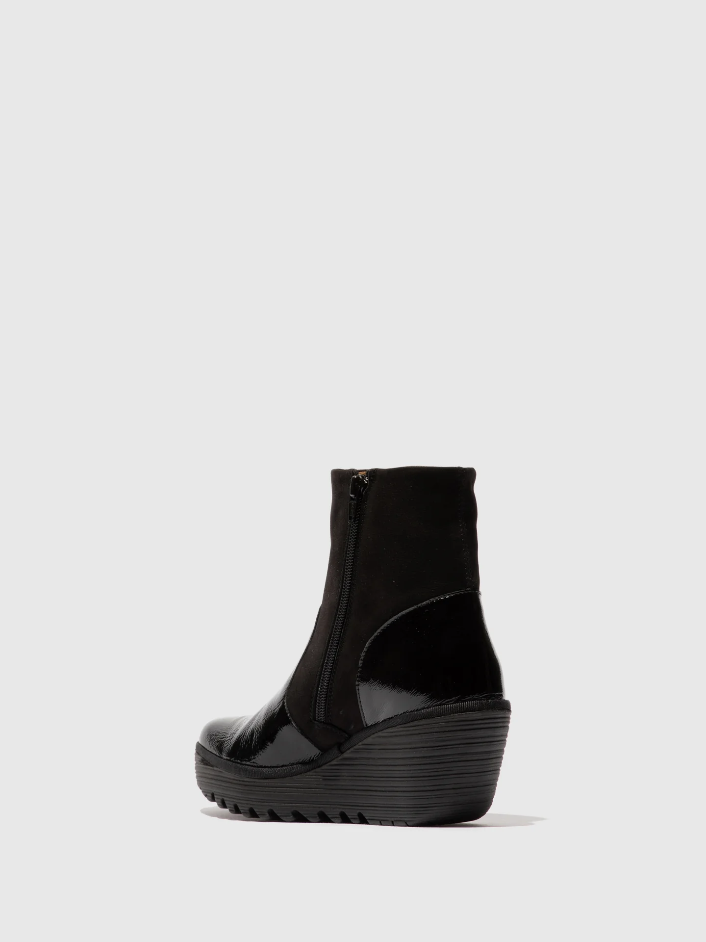Zip Up Ankle Boots YUXI506FLY BLACK/BLACK - Image 3