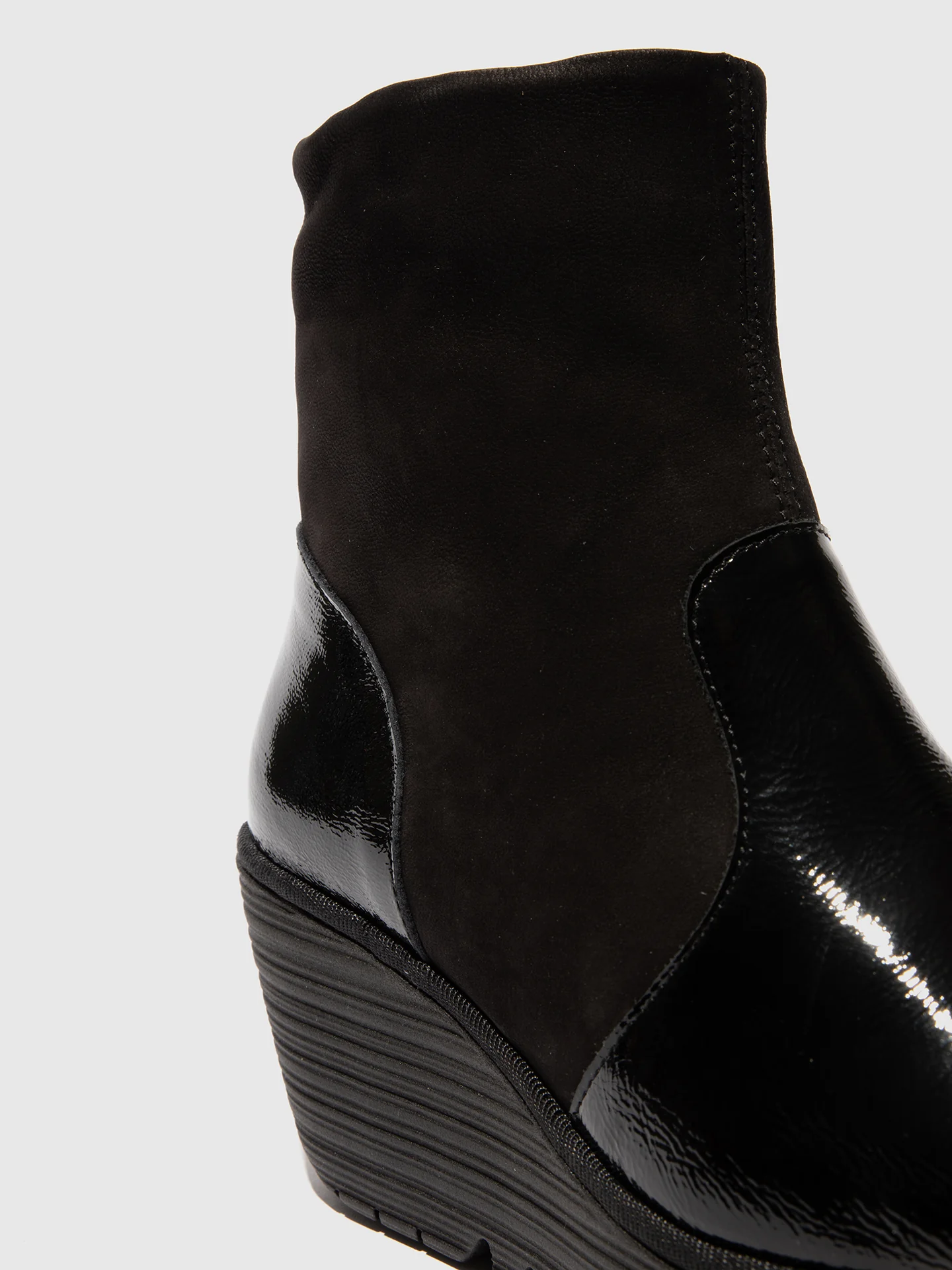 Zip Up Ankle Boots YUXI506FLY BLACK/BLACK - Image 4
