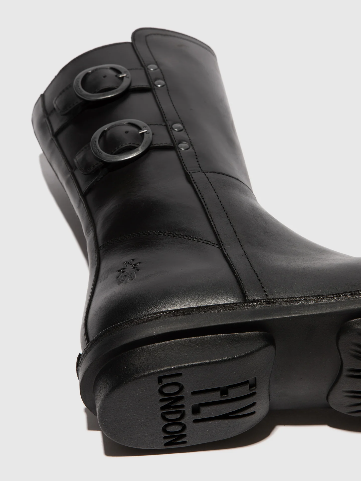 Buckle Ankle Boots FECY169FLY BLACK - Image 4