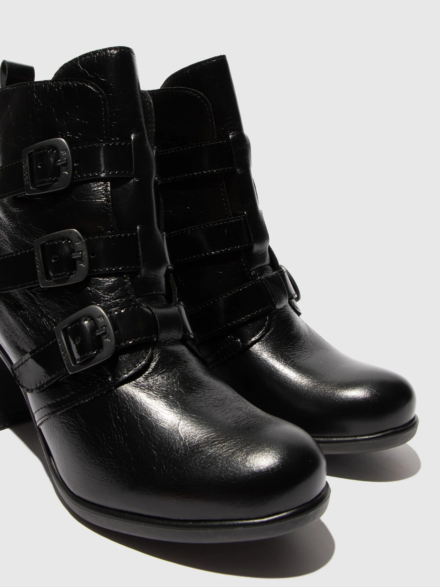 Buckle Ankle Boots KLEA012FLY BLACK - Image 4