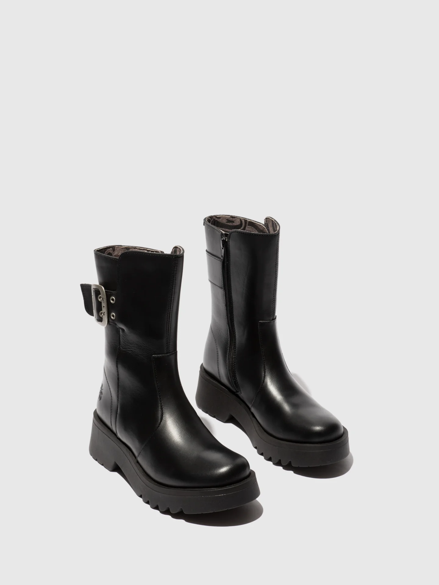Buckle Ankle Boots MAZZ127FLY BLACK - Image 2