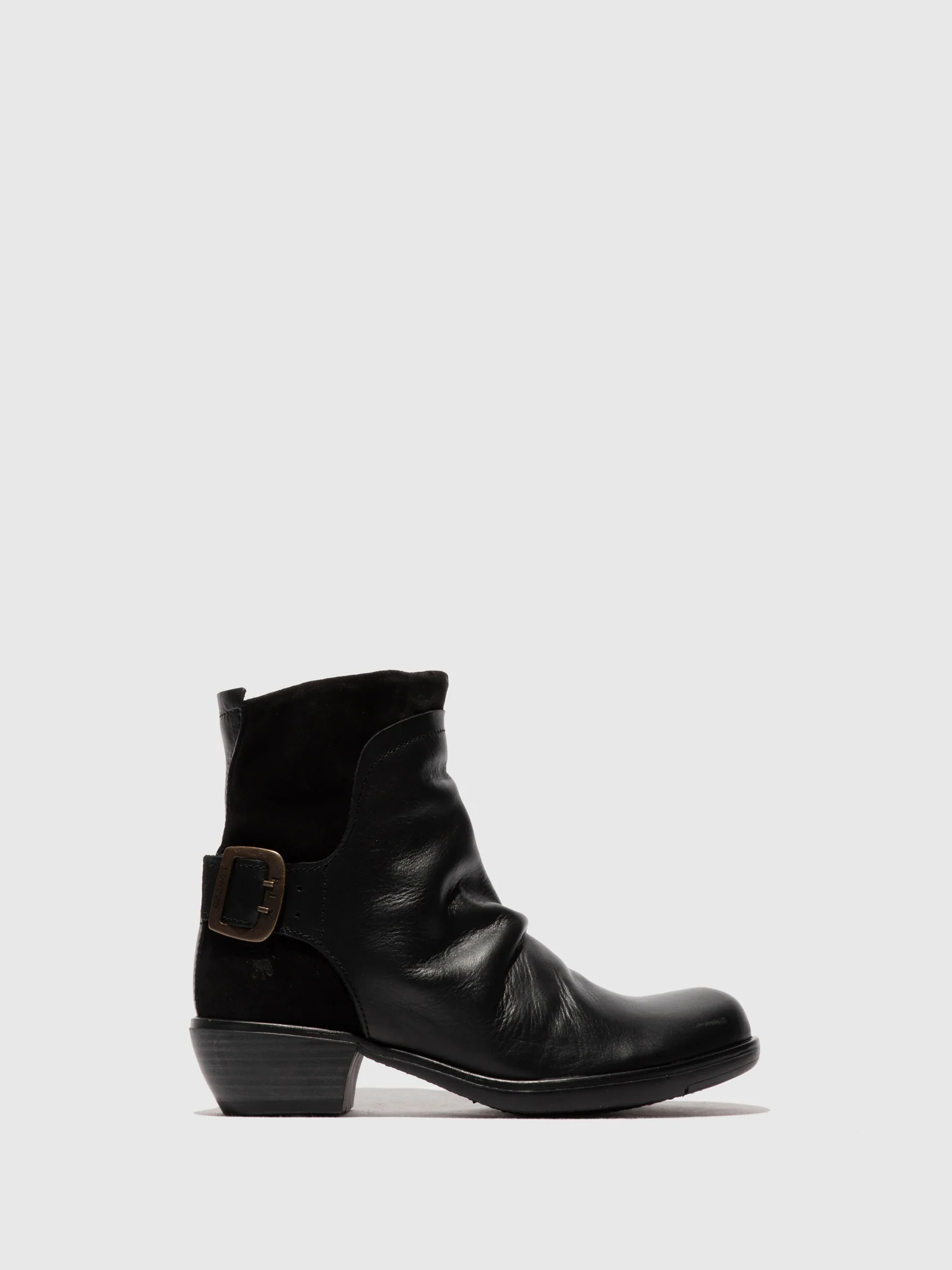 Buckle Ankle Boots MEL BLACK