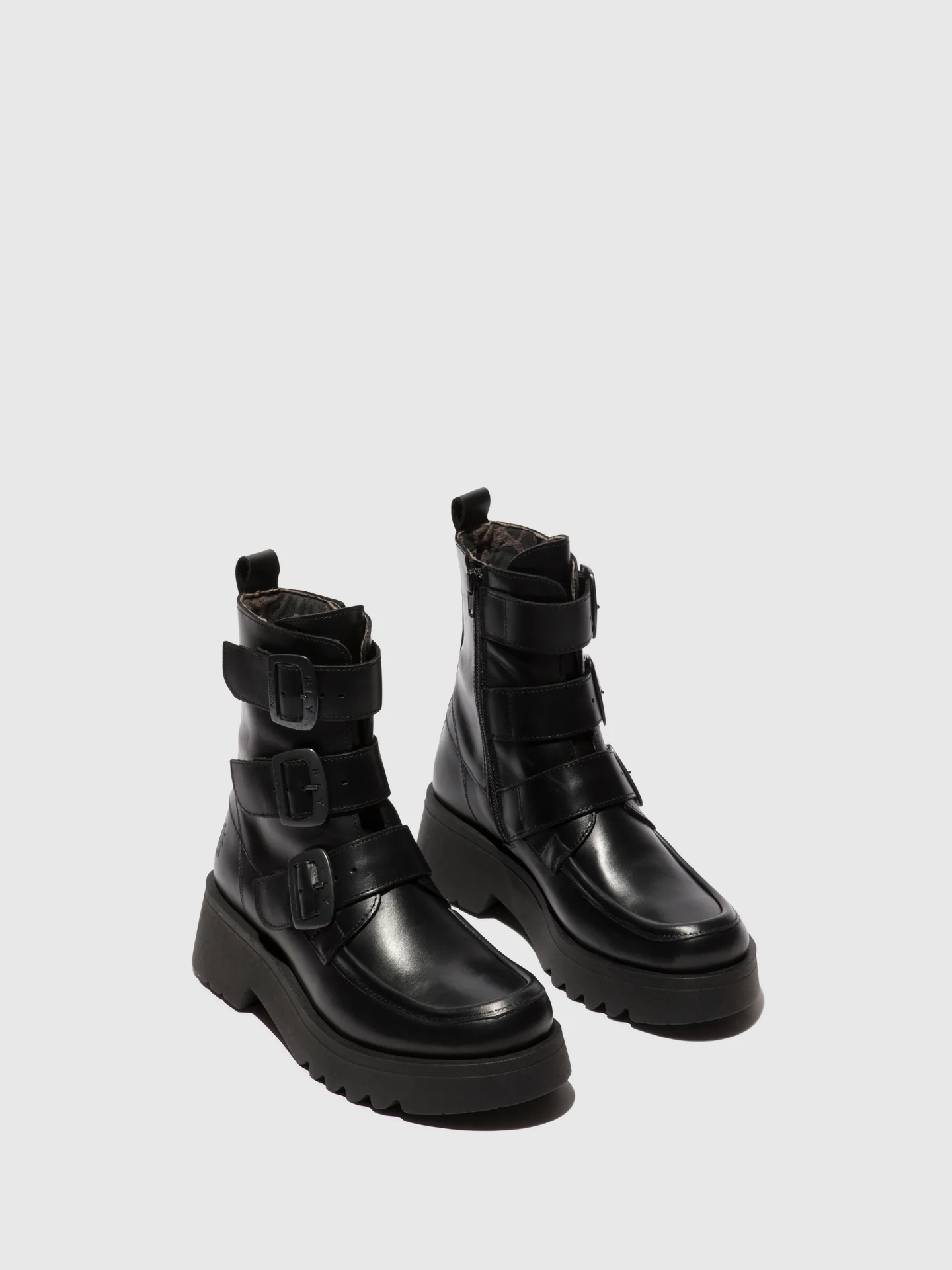 Buckle Ankle Boots MOCK972FLY BLACK - Image 2