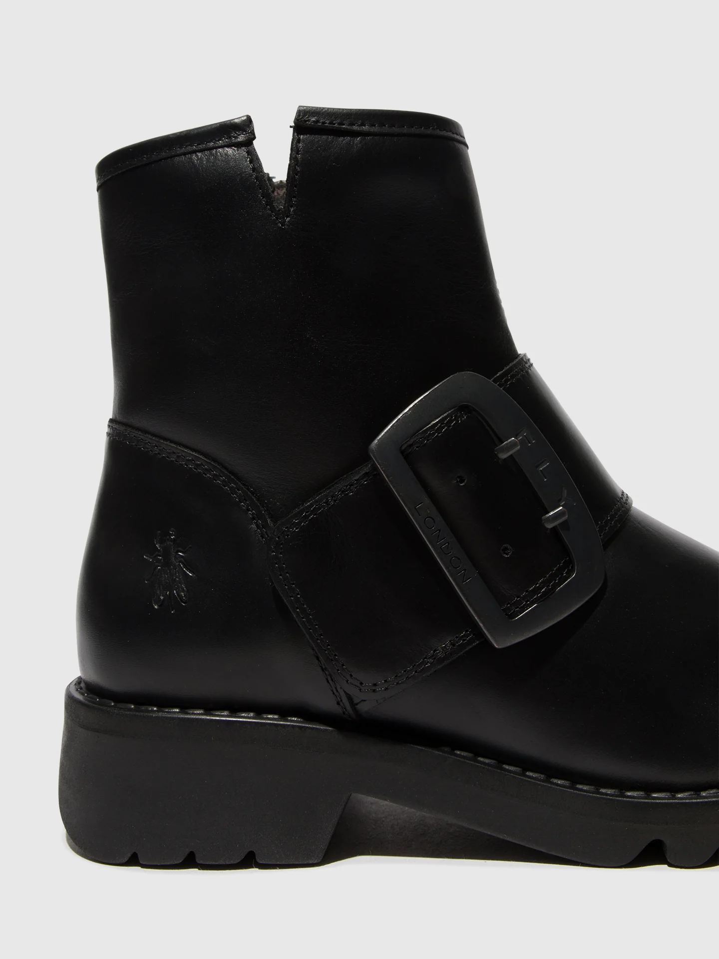 Buckle Ankle Boots RILY991FLY BLACK - Image 4