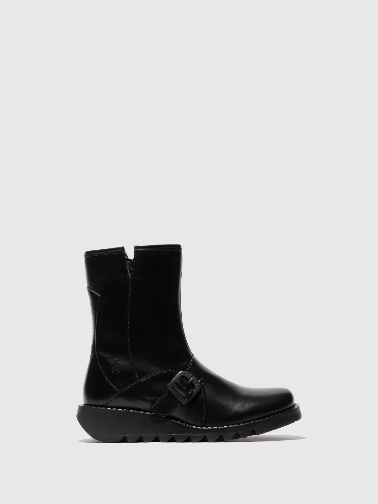 Buckle Ankle Boots SABE013FLY BLACK