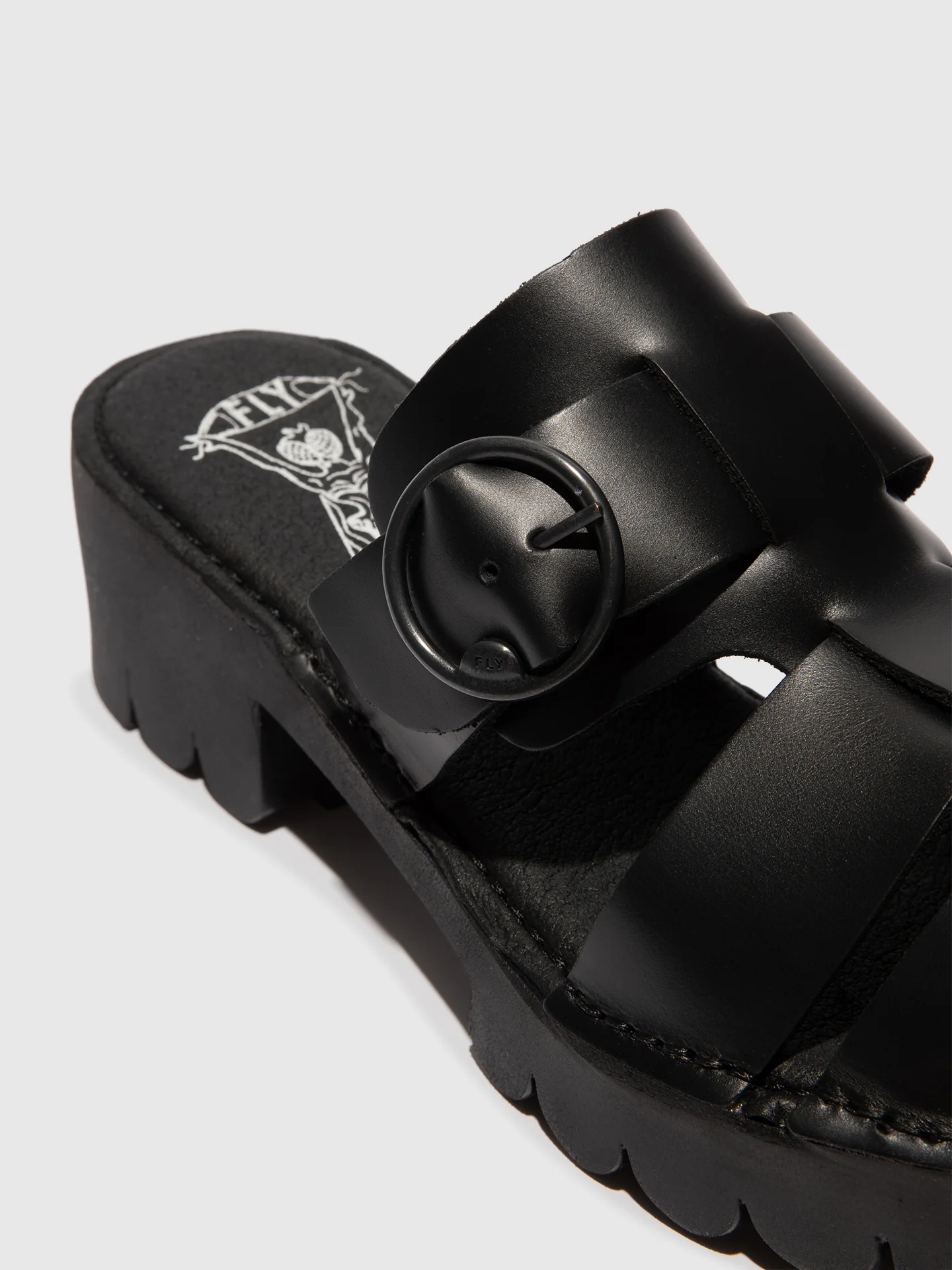 Buckle Mules ENVY521FLY BLACK - Image 4