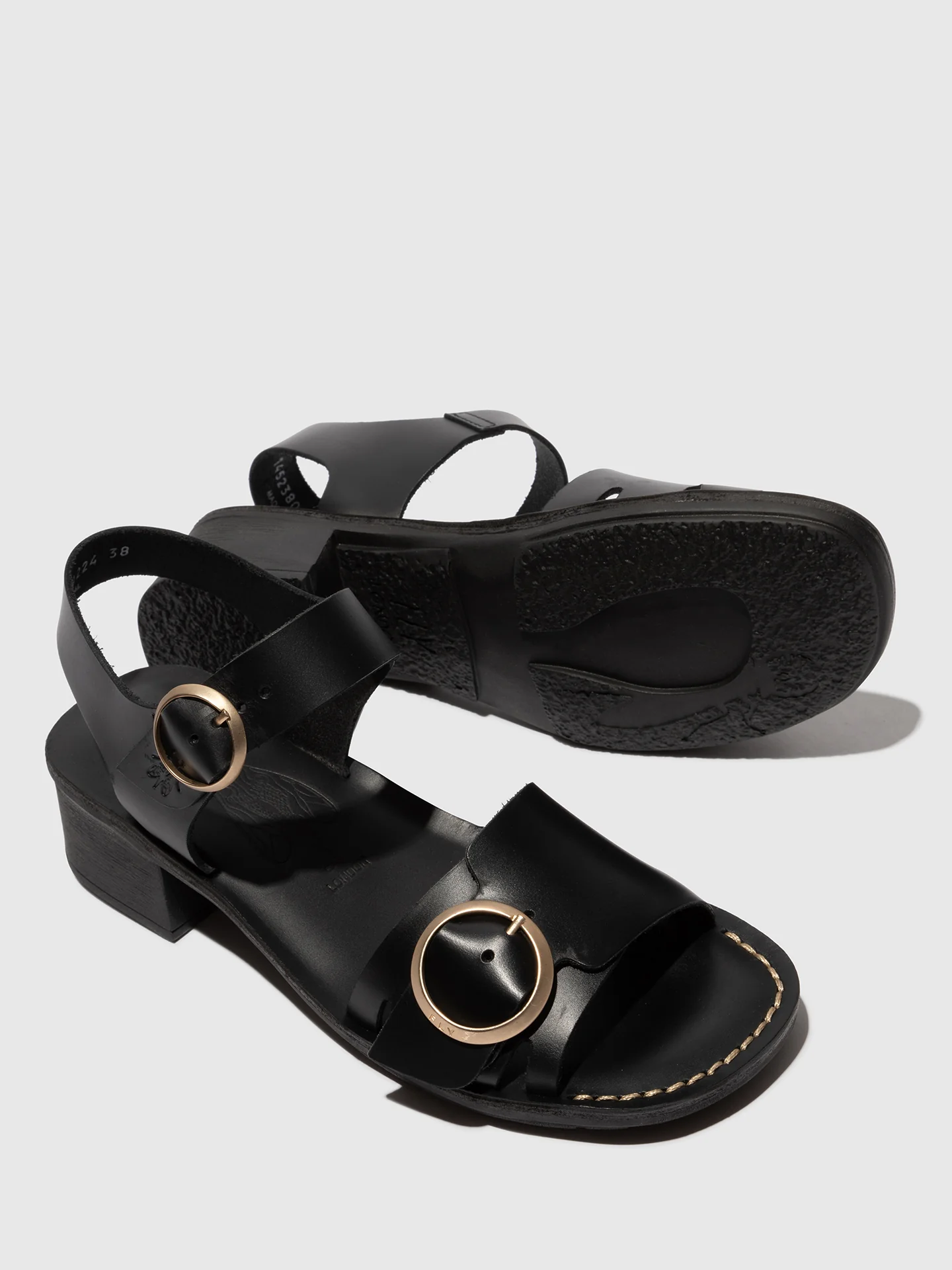 Buckle Sandals EBLI238FLY BLACK - Image 4