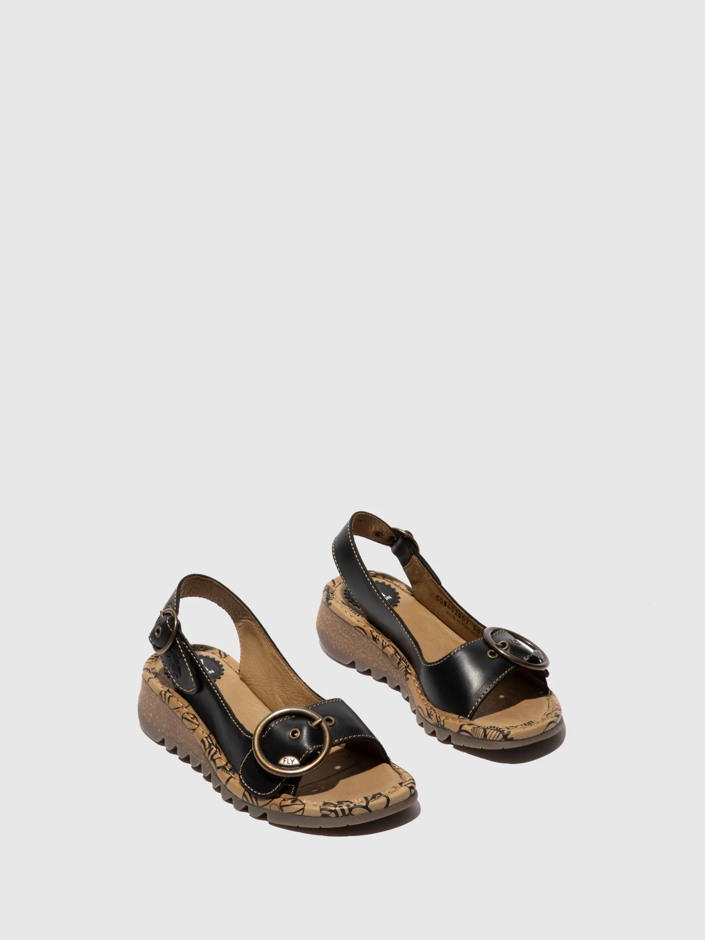 Buckle Sandals TRAM723FLY BLACK - Image 2