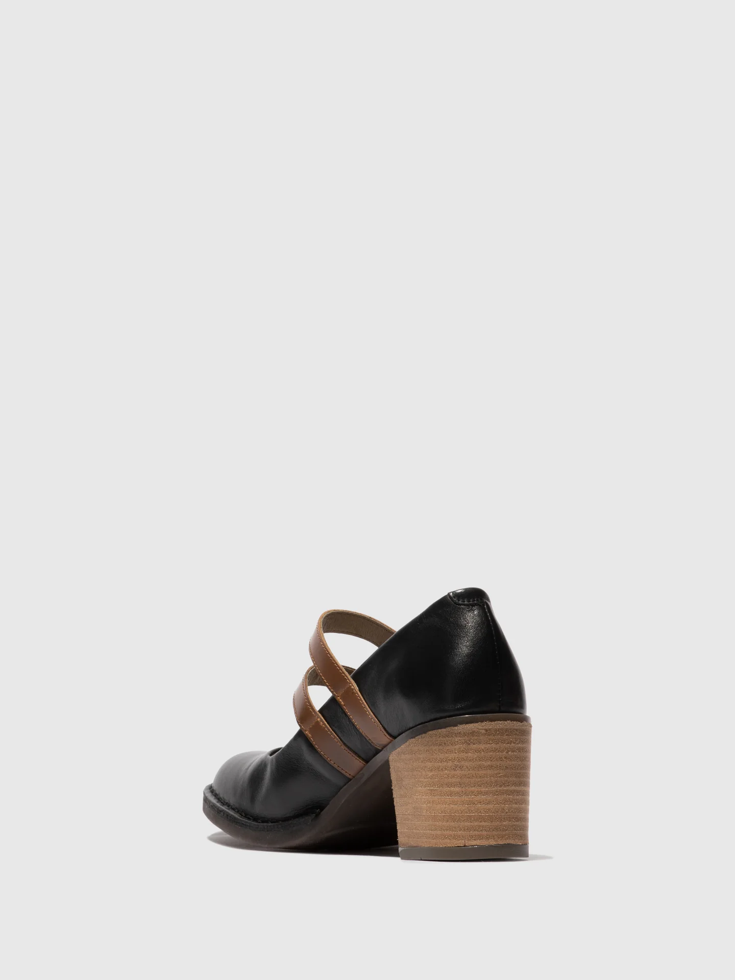 Double Buckle Shoes BALY106FLY BLACK/CAMEL - Image 3