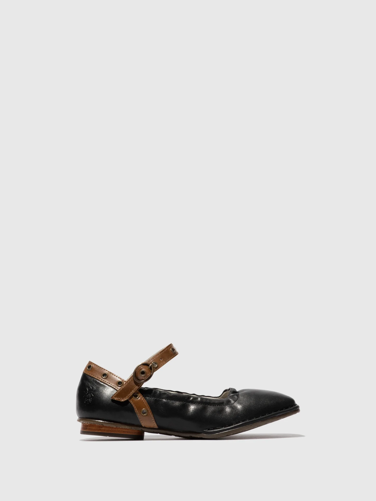 Flat Ballerinas BEWI263FLY BLACK/CAMEL