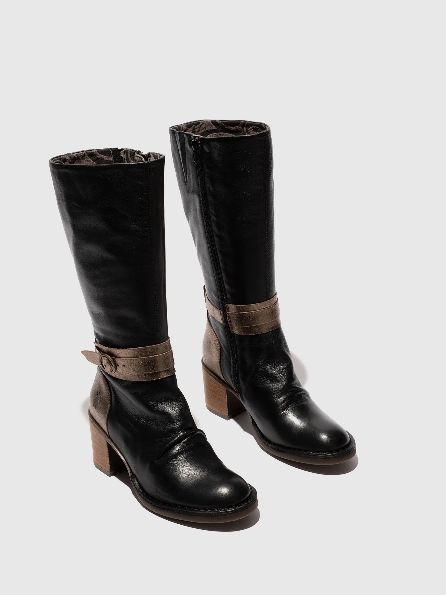 Buckle Boots BEIF165FLY BLACK/DK GOLD - Image 2