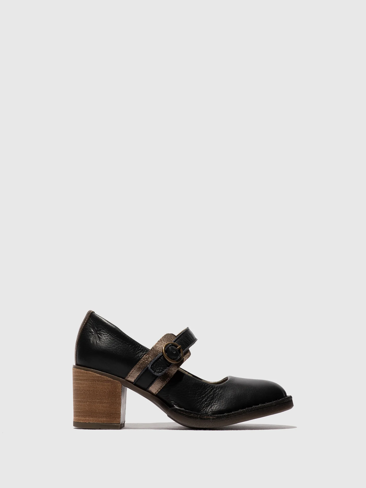 Buckle Shoes BAGY164FLY BLACK/DK GOLD