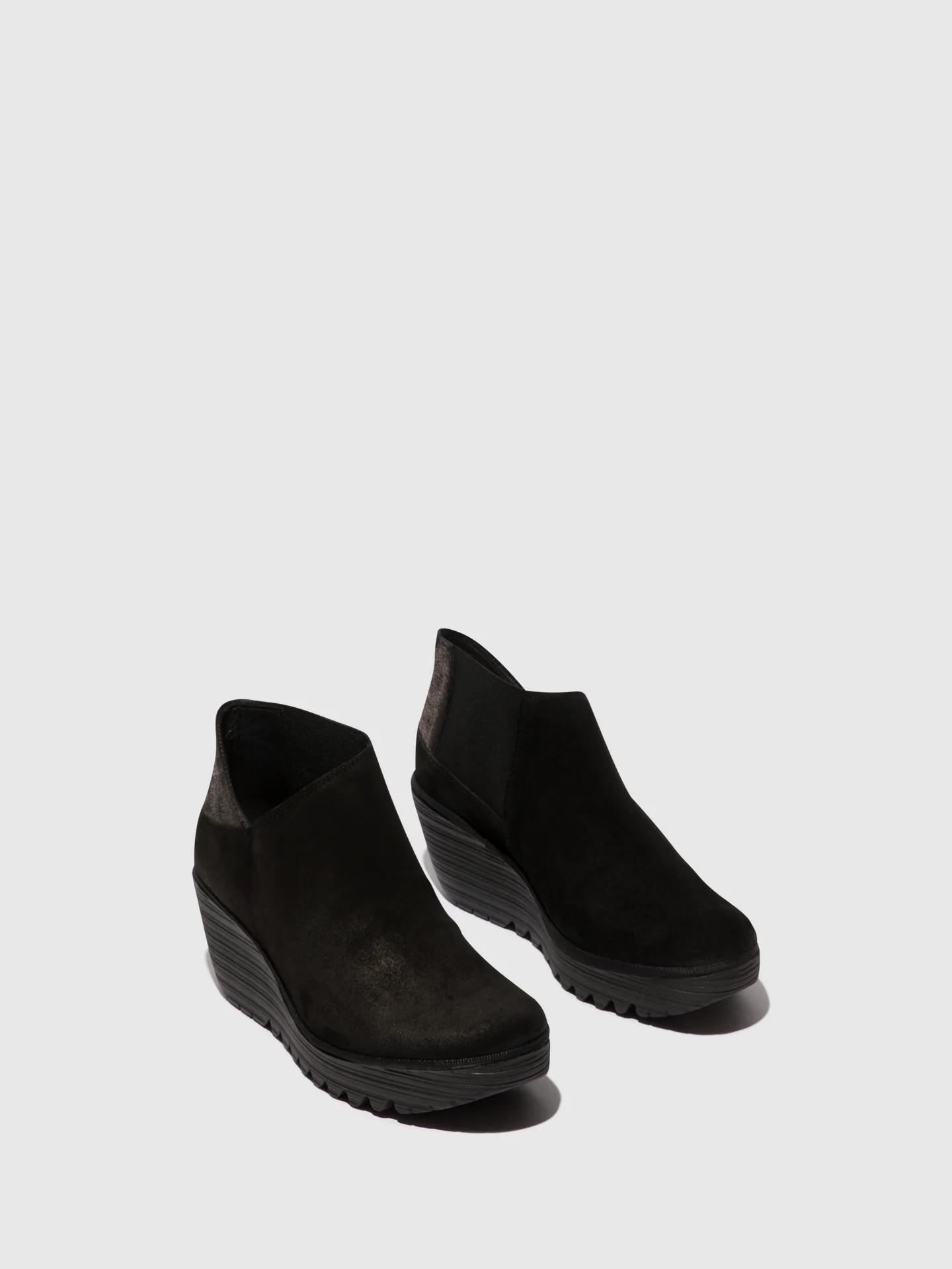 Zip Up Ankle Boots YEGO400FLY BLACK/GRAPHITE - Image 2