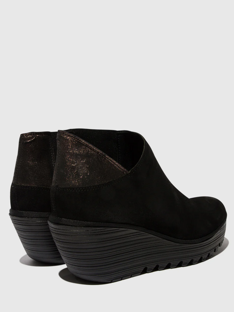 Zip Up Ankle Boots YEGO400FLY BLACK/GRAPHITE - Image 4