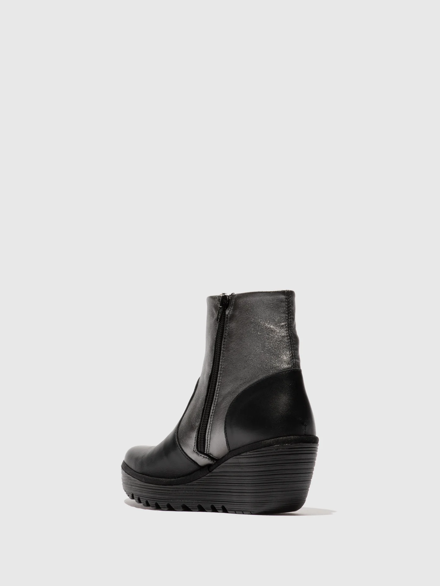 Zip Up Ankle Boots YUXI506FLY BLACK/GRAPHITE - Image 3