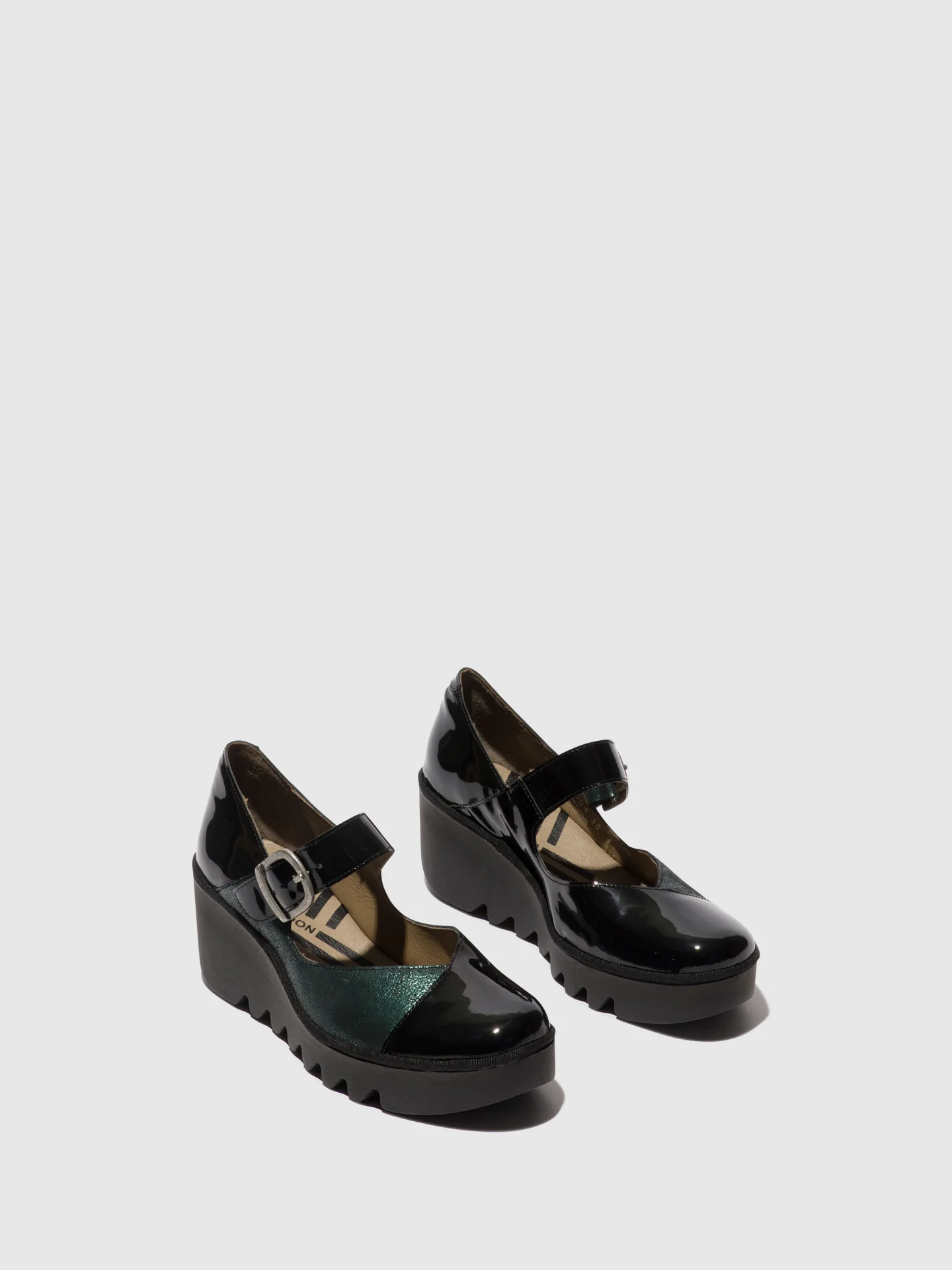 Buckle Shoes BAXE428FLY BLACK/GREEN - Image 2