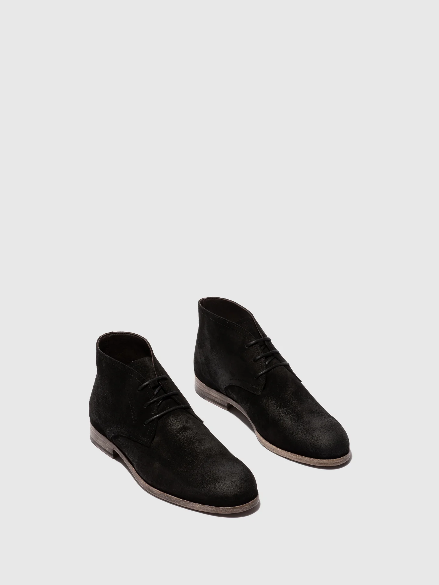 Lace-up Ankle Boots CAJY074FLY BLACK - Image 2